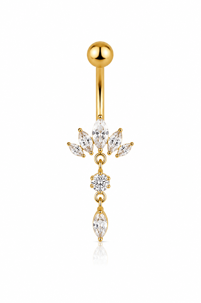 Titanyum Markiz Sallantılı Göbek Piercing
