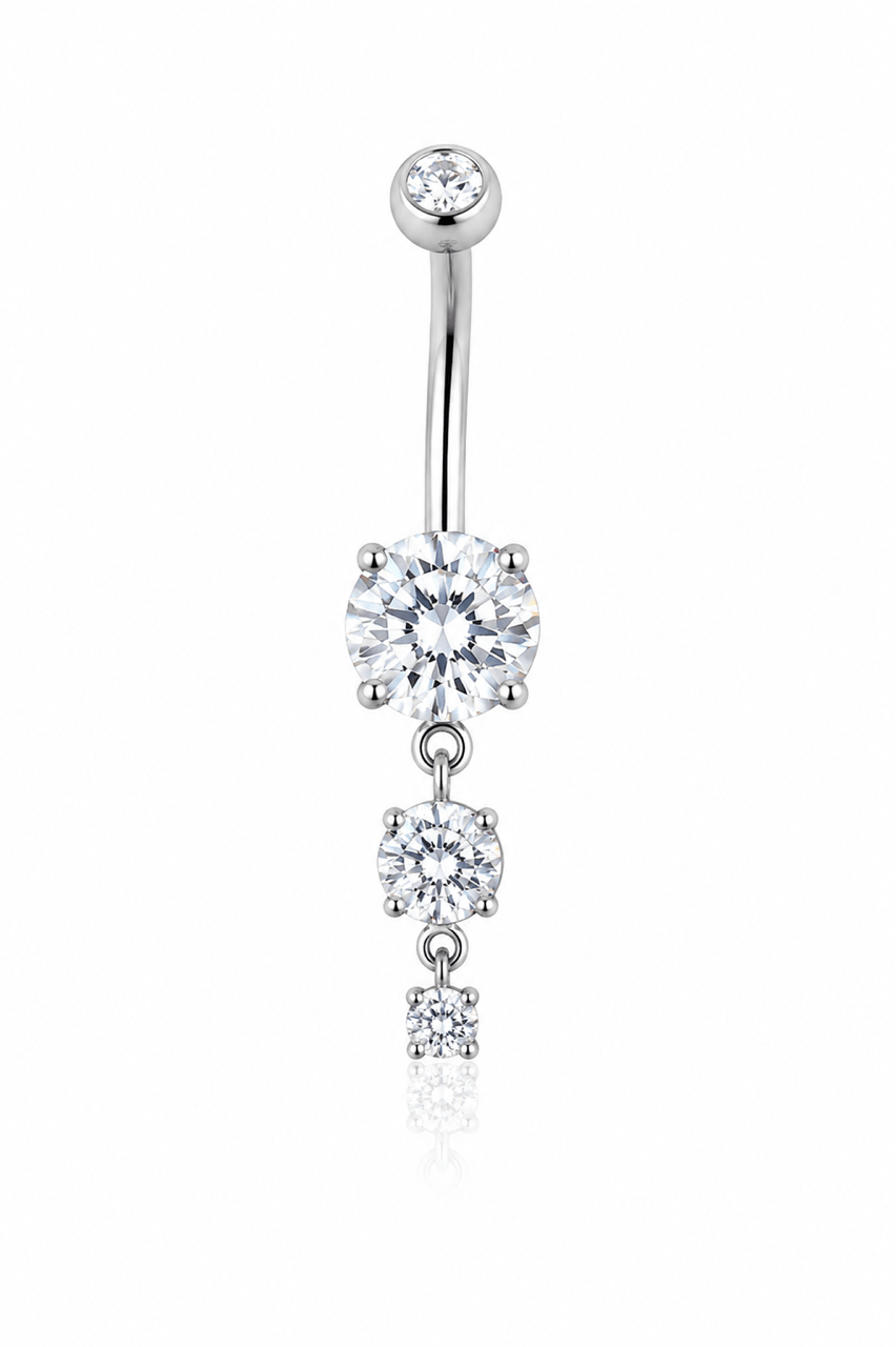Titanyum Tektaş Sallantılı Göbek Piercing