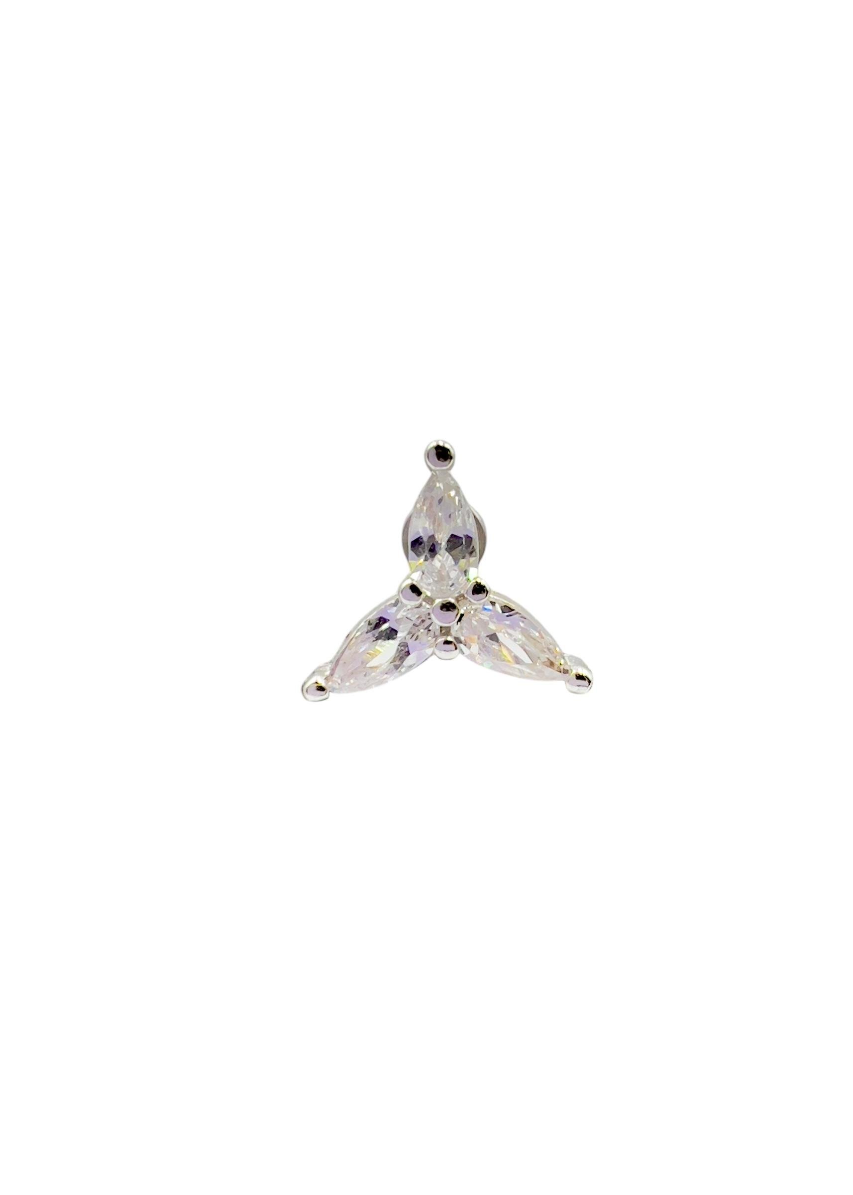 Üçtaş Gümüş Piercing