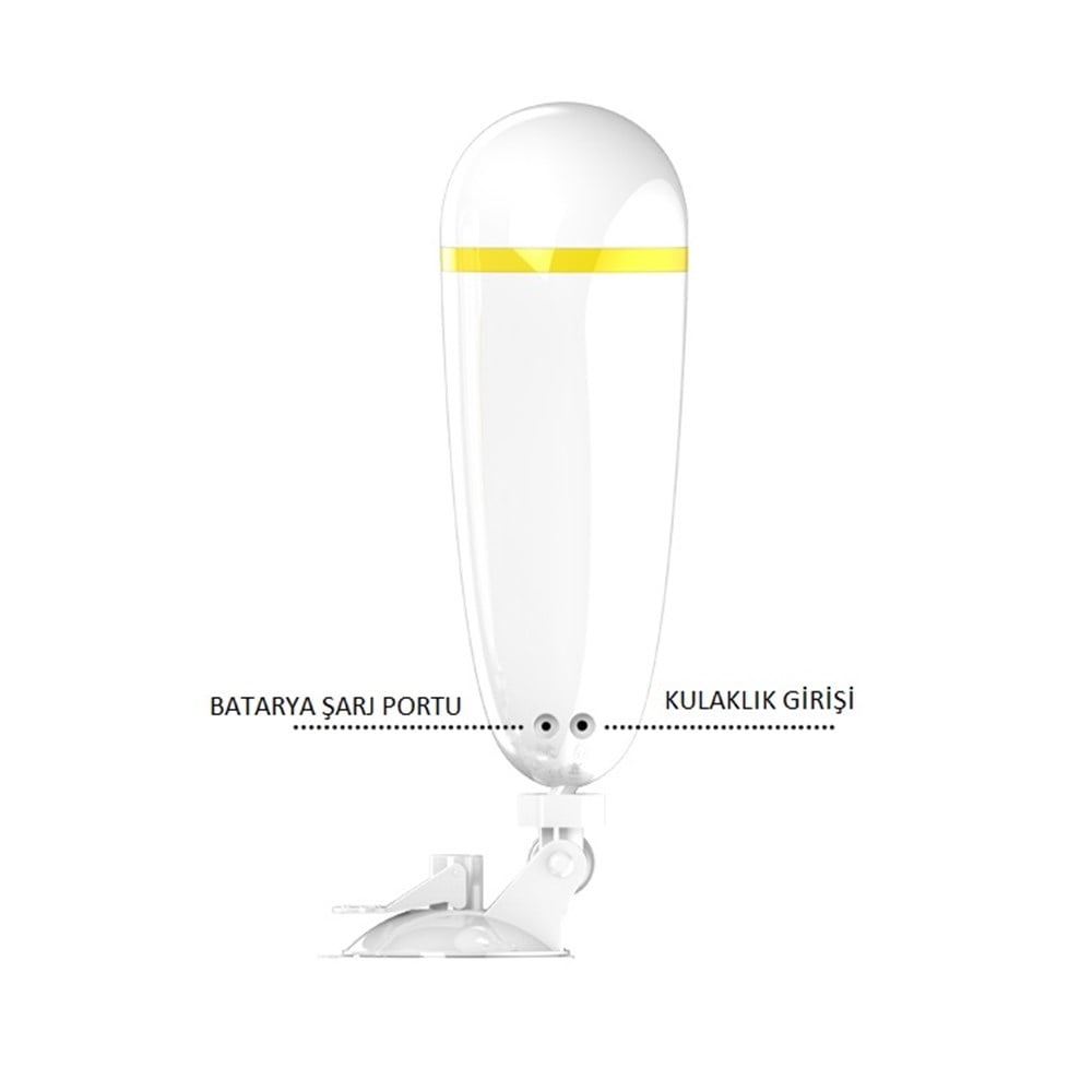 12 Fonksiyonlu Sesli Titreşimli Realistik Suni Vajina Erkek Mastürbatör