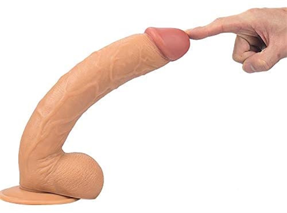 22 cm Vantuzlu Realistik Penis Anal Vajinal Dildo