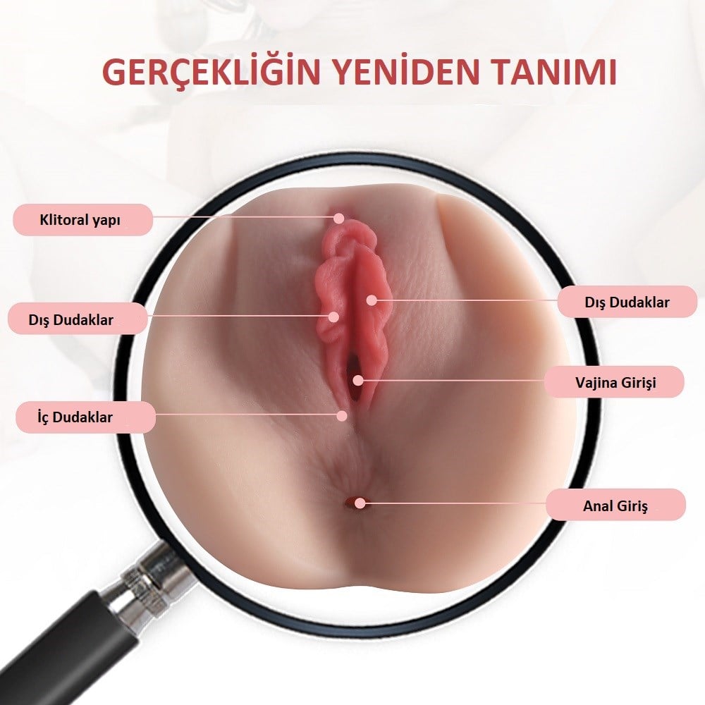 3 Boyutlu Gerçekçi Anal & Vajinal Masturbatör - Carrie