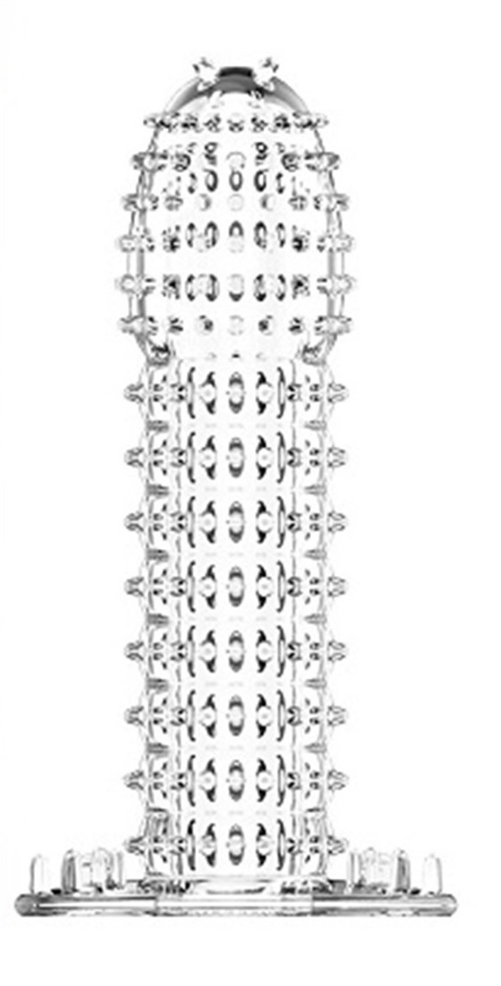 Kabartmalı Güçlü Uyarıcı Dildo Uzatmalı Penis Kılıfı