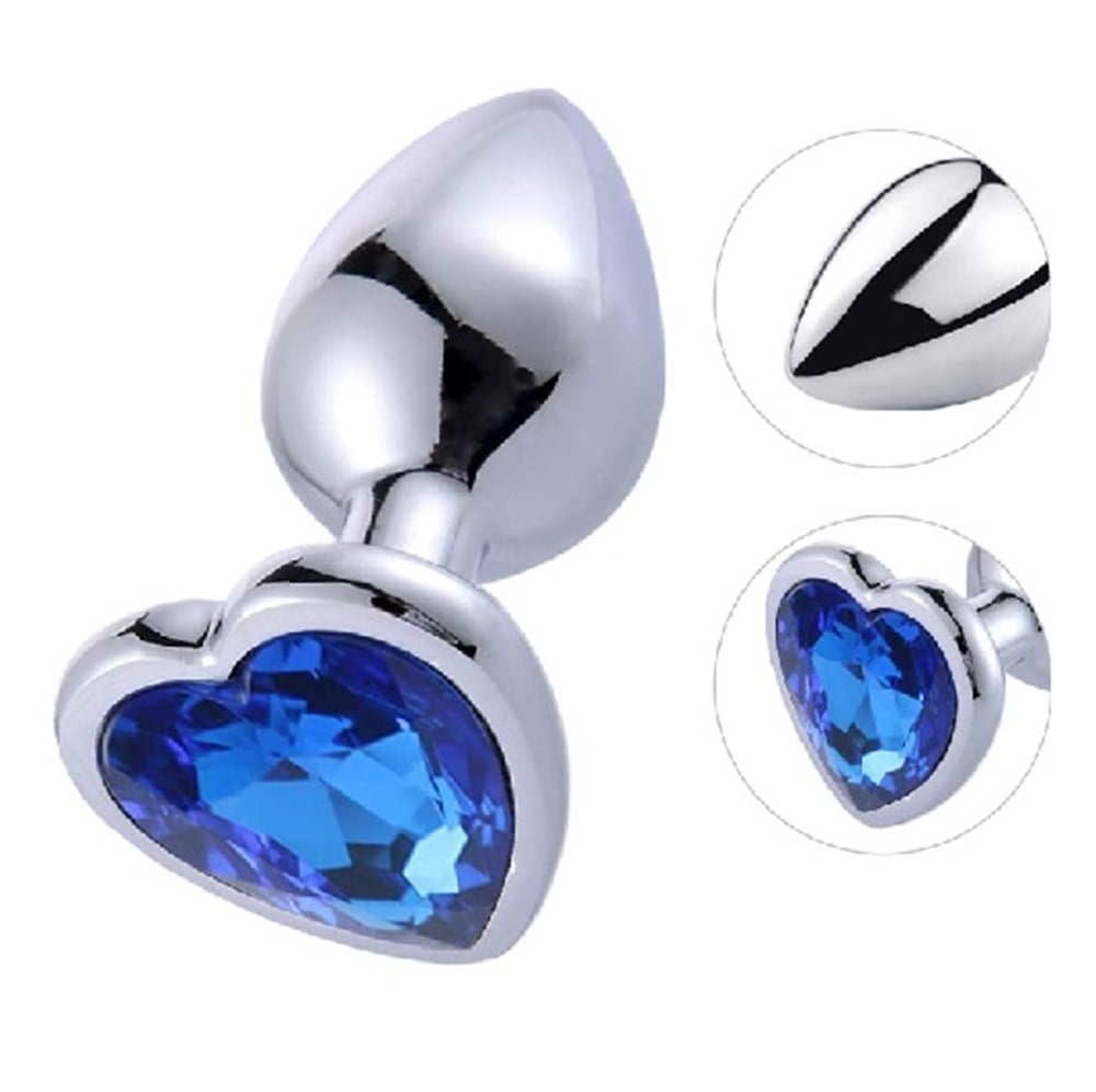 Kalpli Mücevher Taşlı Paslanmaz Çelik Anal Tıkaç (Plug)
