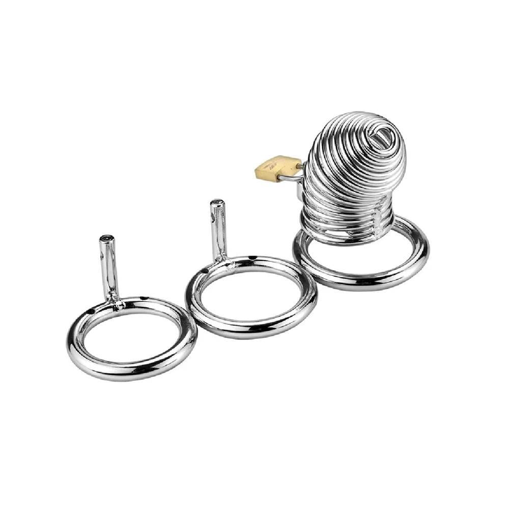 Kilitli Çelik Fetiş Penis Kafesi