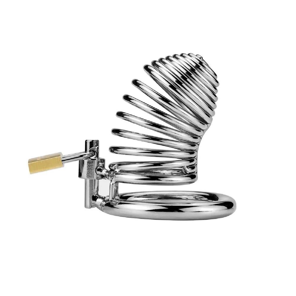 Kilitli Çelik Fetiş Penis Kafesi