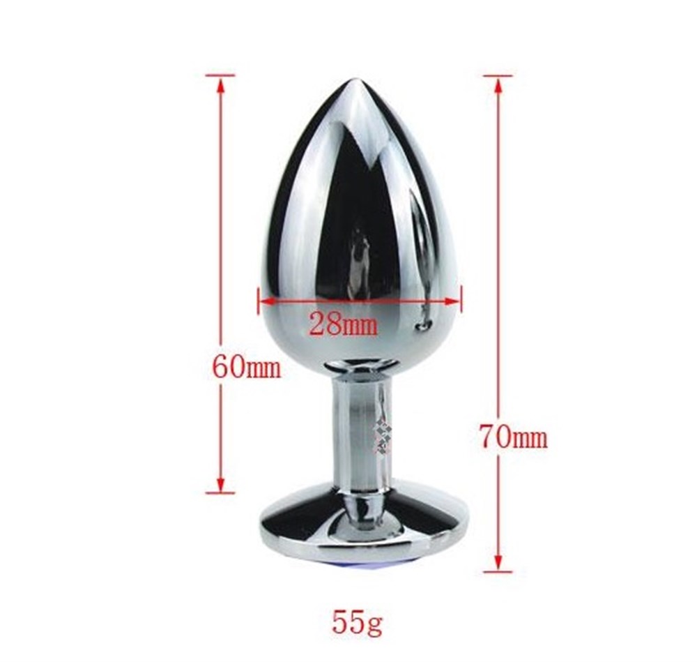 Mücevher Taşlı Paslanmaz Çelik Anal Tıkaç (Plug)