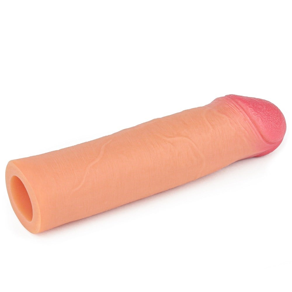 Nature Extender 5,5 cm Dolgulu Premium Ten Rengi Silikon Penis Kılıfı