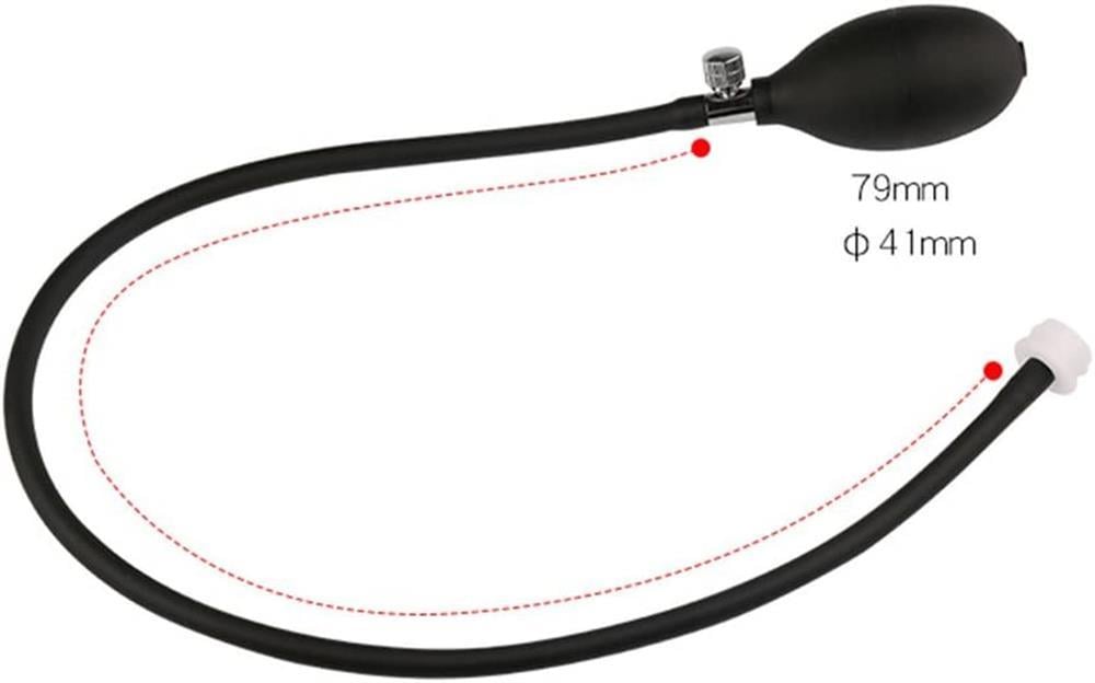 Şişebilen Pompalı Boğumlu Anal Plug Siyah