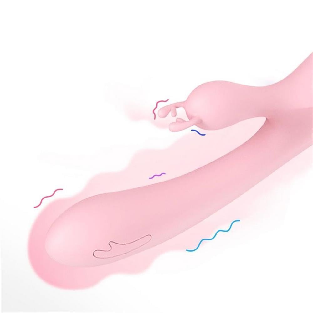 USB Şarjlı 10 Fonksiyonlu Klitoris Uyarıcılı Katlanabilir Teknolojik Tavşan Vibratör