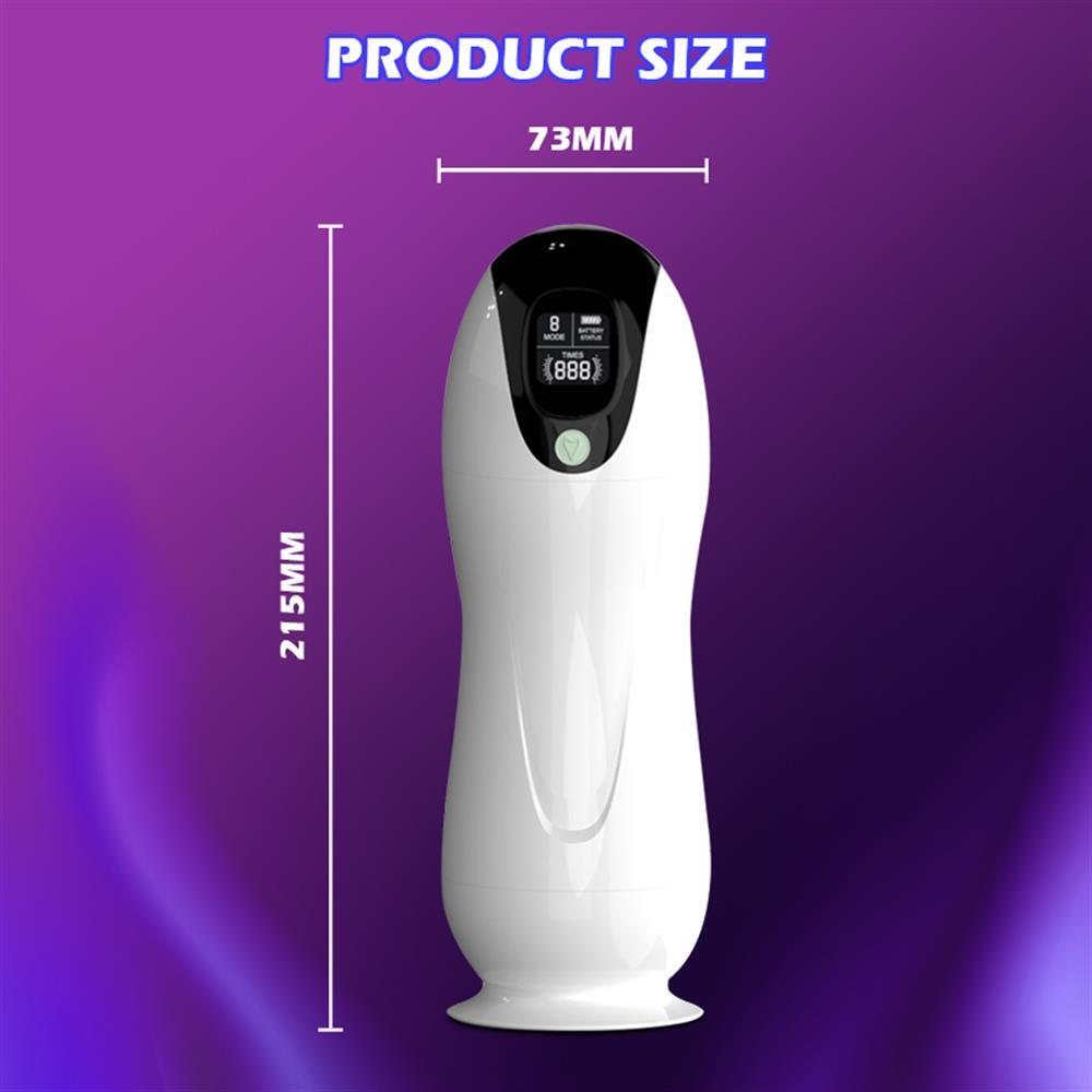 USB Şarjlı 8 Emme Modlu Dijital Göstergeli Sesli Teknolojik Mastürbatör
