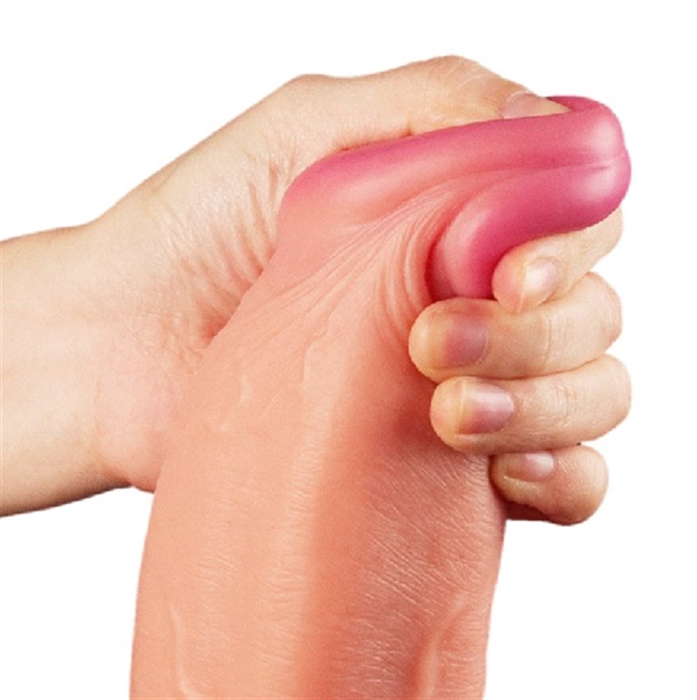 Yeni Nesil Çift Katmanlı 30,5 cm Realistik Dildo Penis