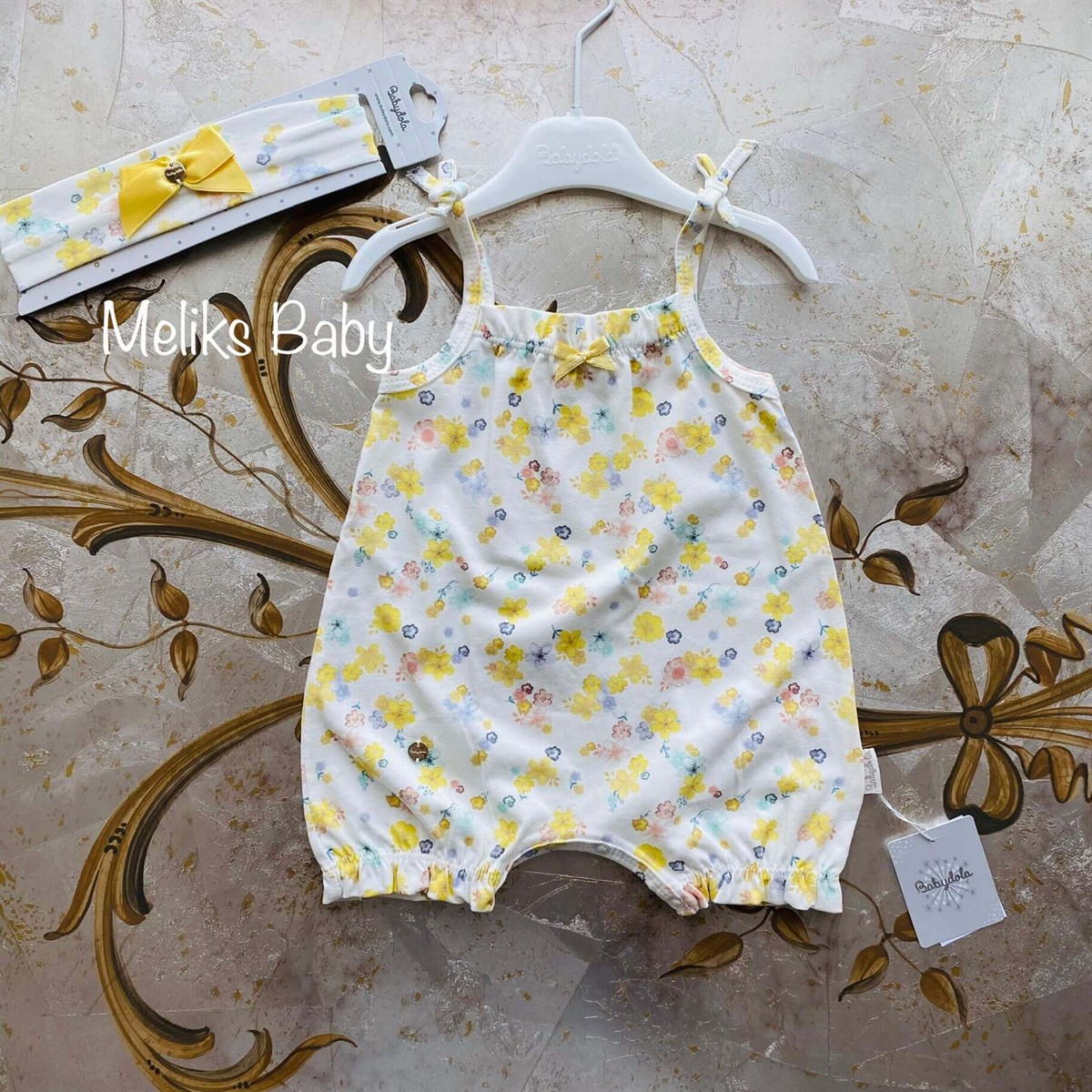 BABYDOLA ÇİÇEK DESENLİ YAZLIK TULUM