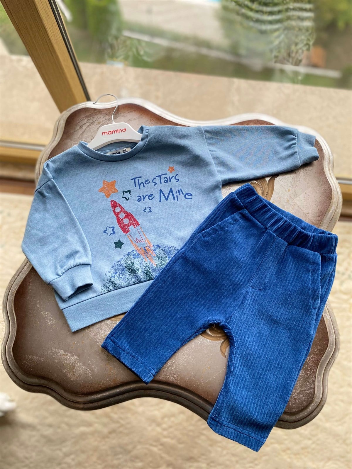 KADİFE PANTOLONLU 2Lİ TAKIM