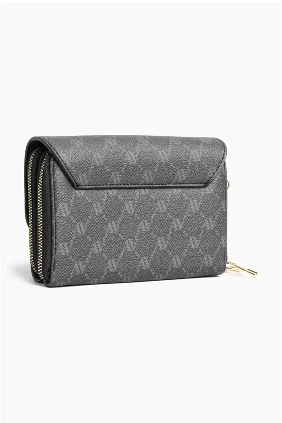 Armine 381 Kadın El Çantası Siyah Baskılı