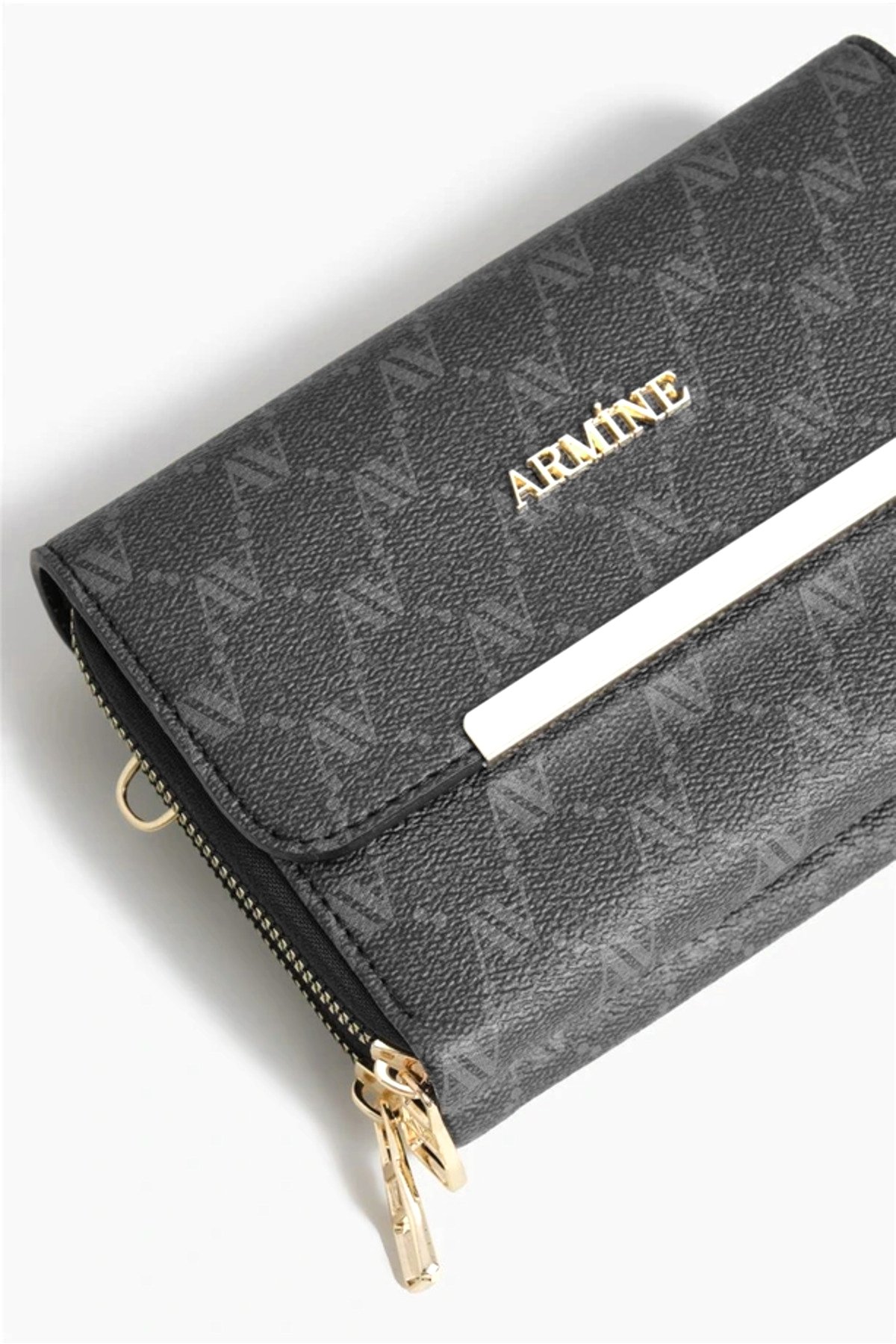 Armine 381 Kadın El Çantası Siyah Baskılı