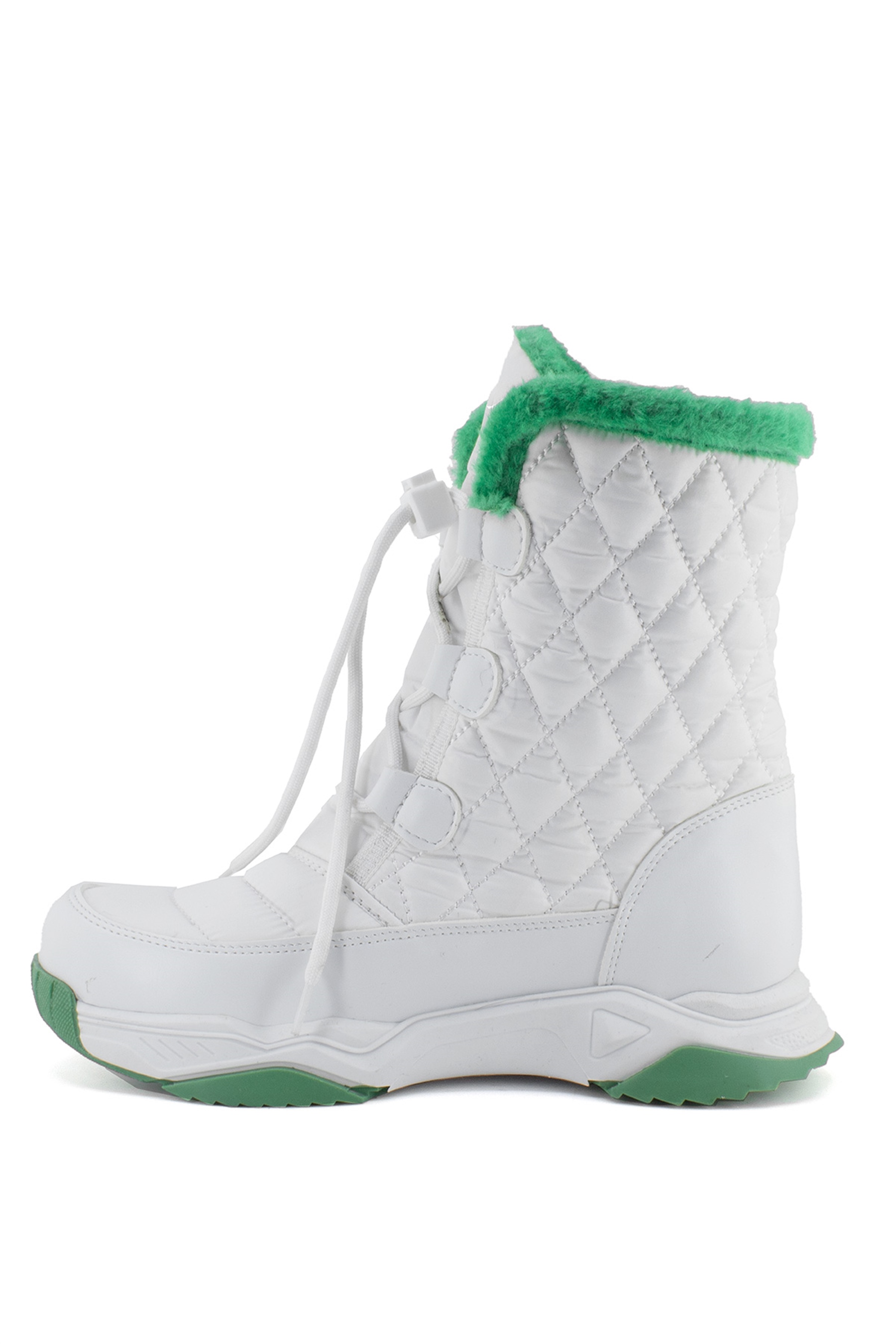 Benetton BN-30394 Kadın Bot Beyaz - Yeşil