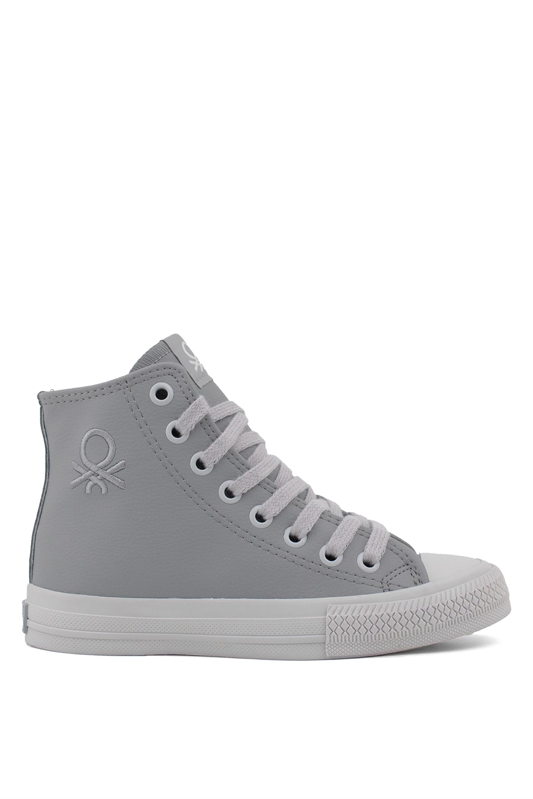 Benetton BN-31042 Kadın Hi Sneaker Gri