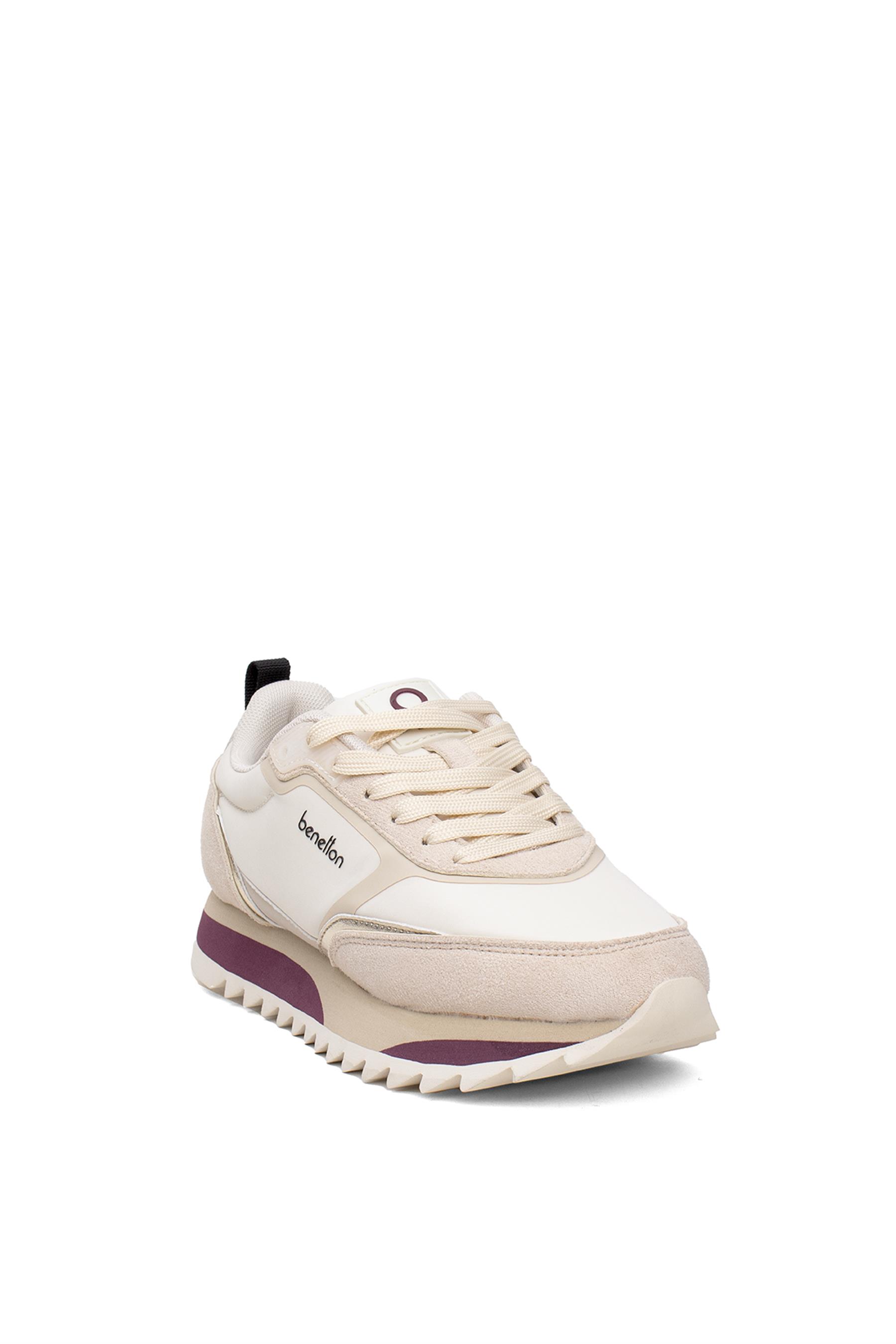 Benetton BNI-11133 Kadın Klasik Sneaker Bej