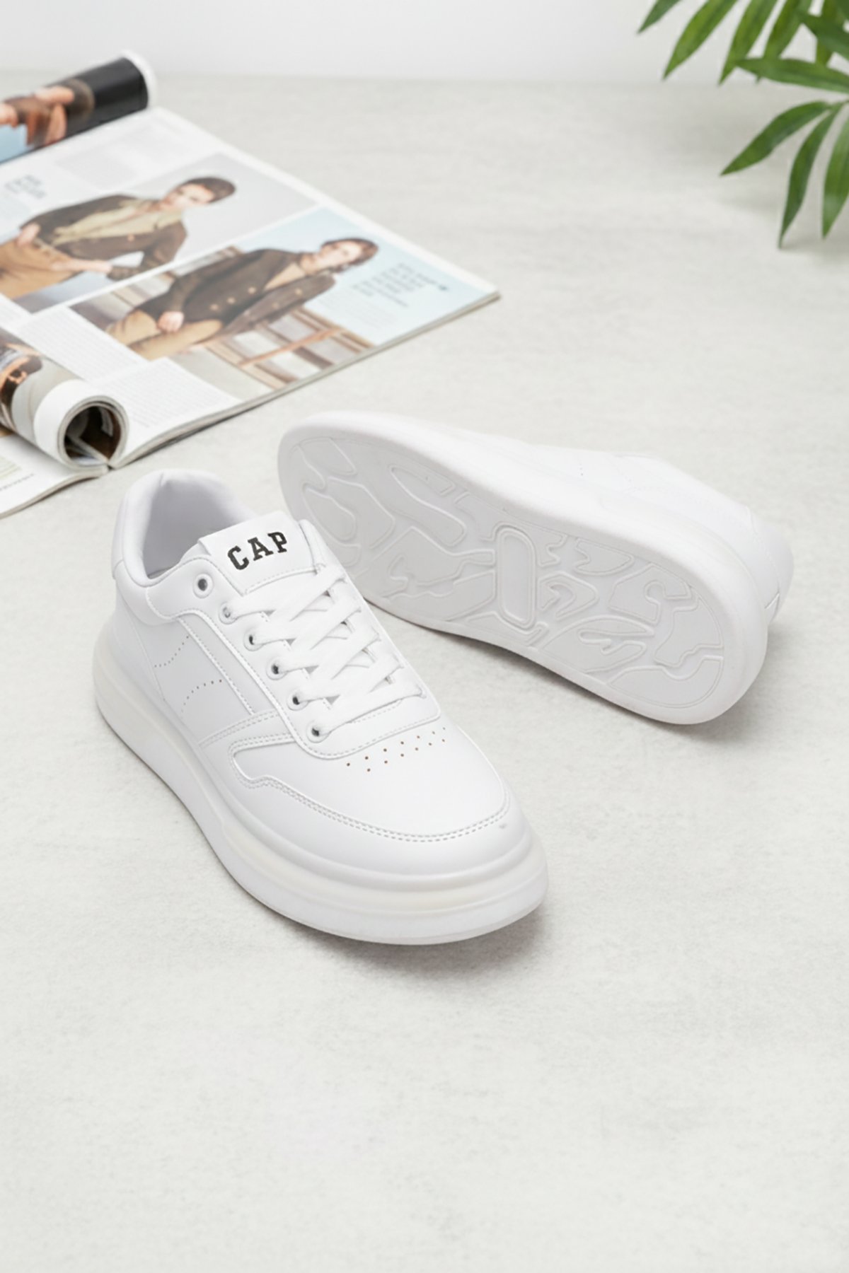 Cap 2040 Erkek Klasik Sneaker Beyaz