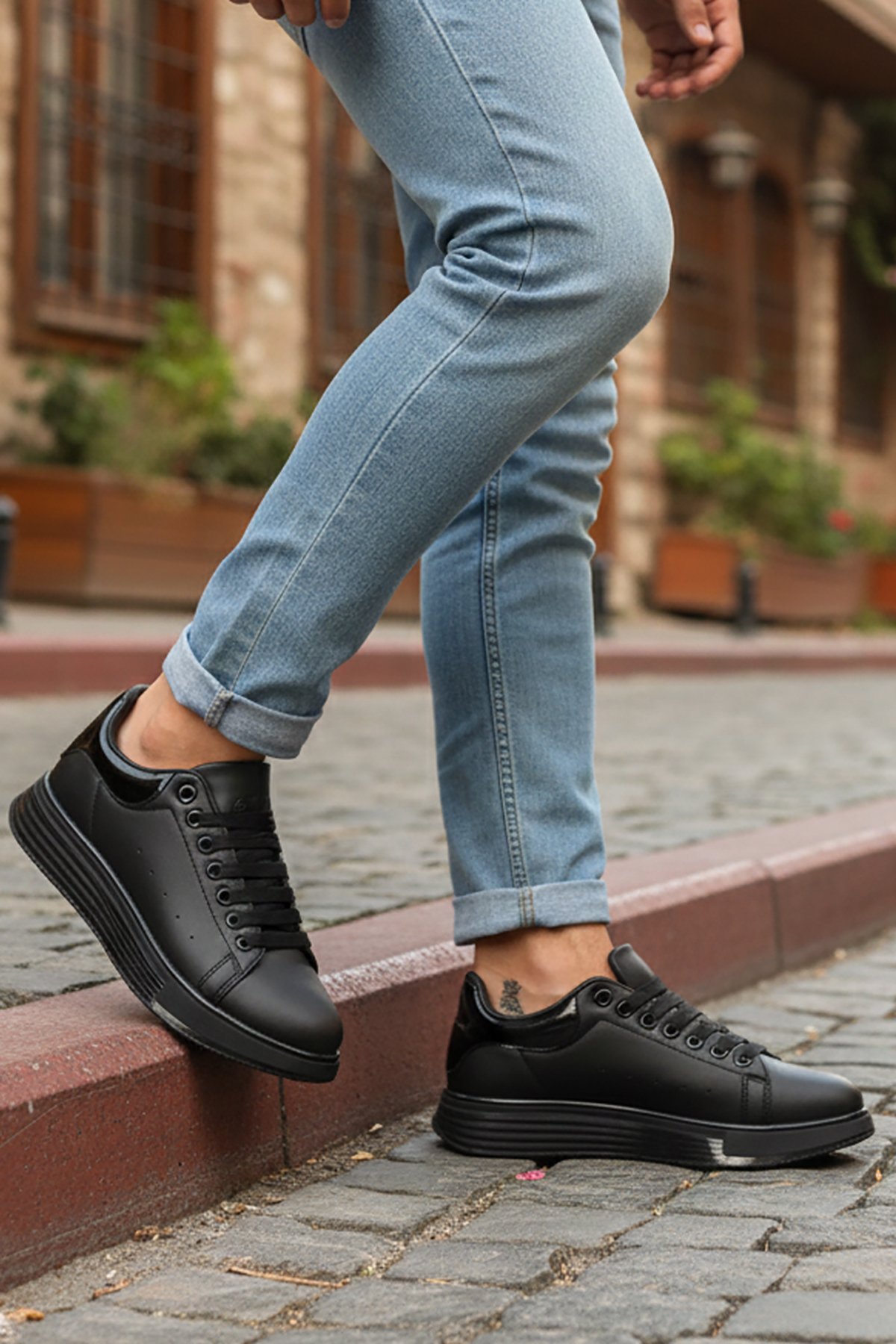 Cap 2044 Erkek Klasik Sneaker Siyah