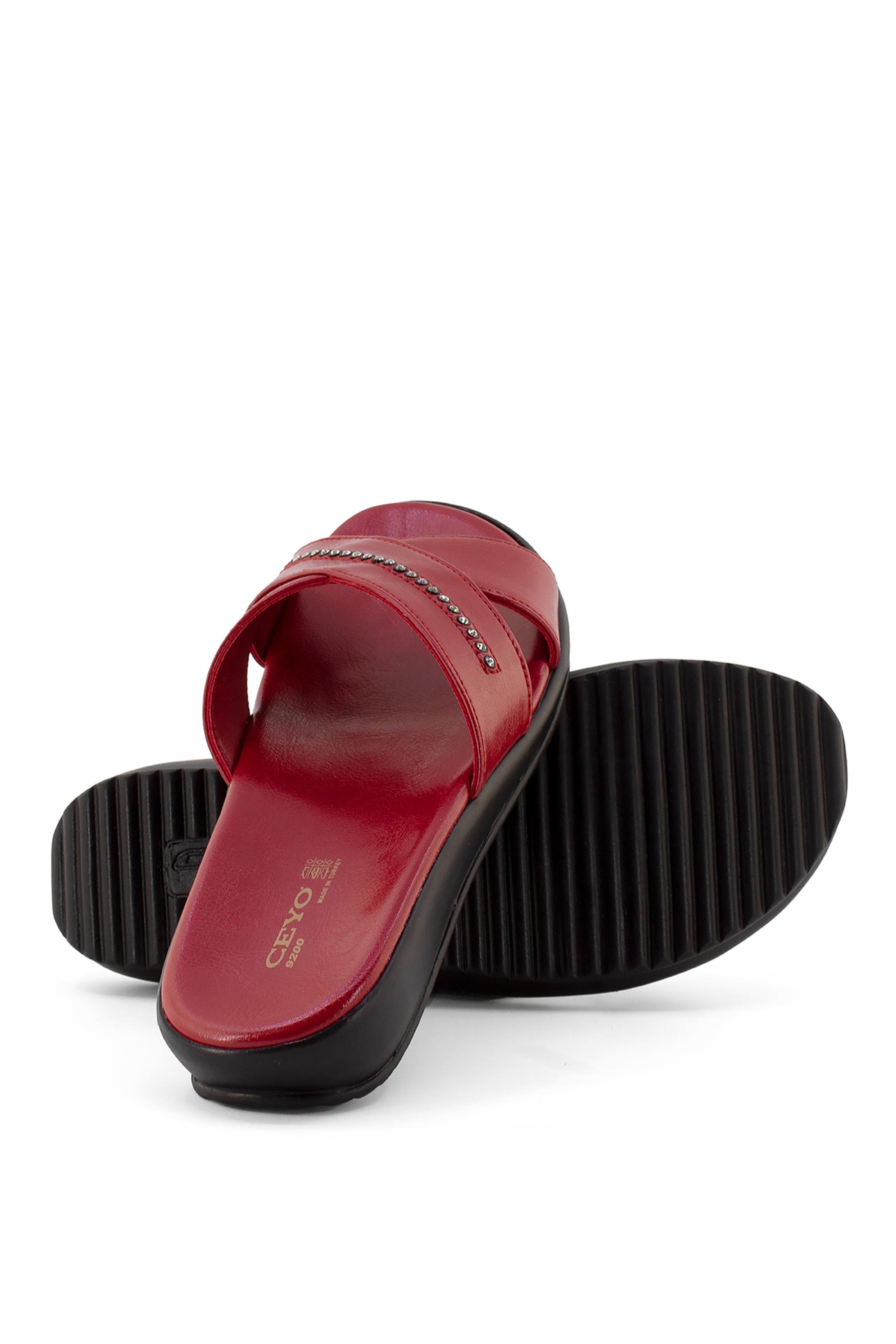 Ceyo 9200-16 Kadın Terlik Kırmızı