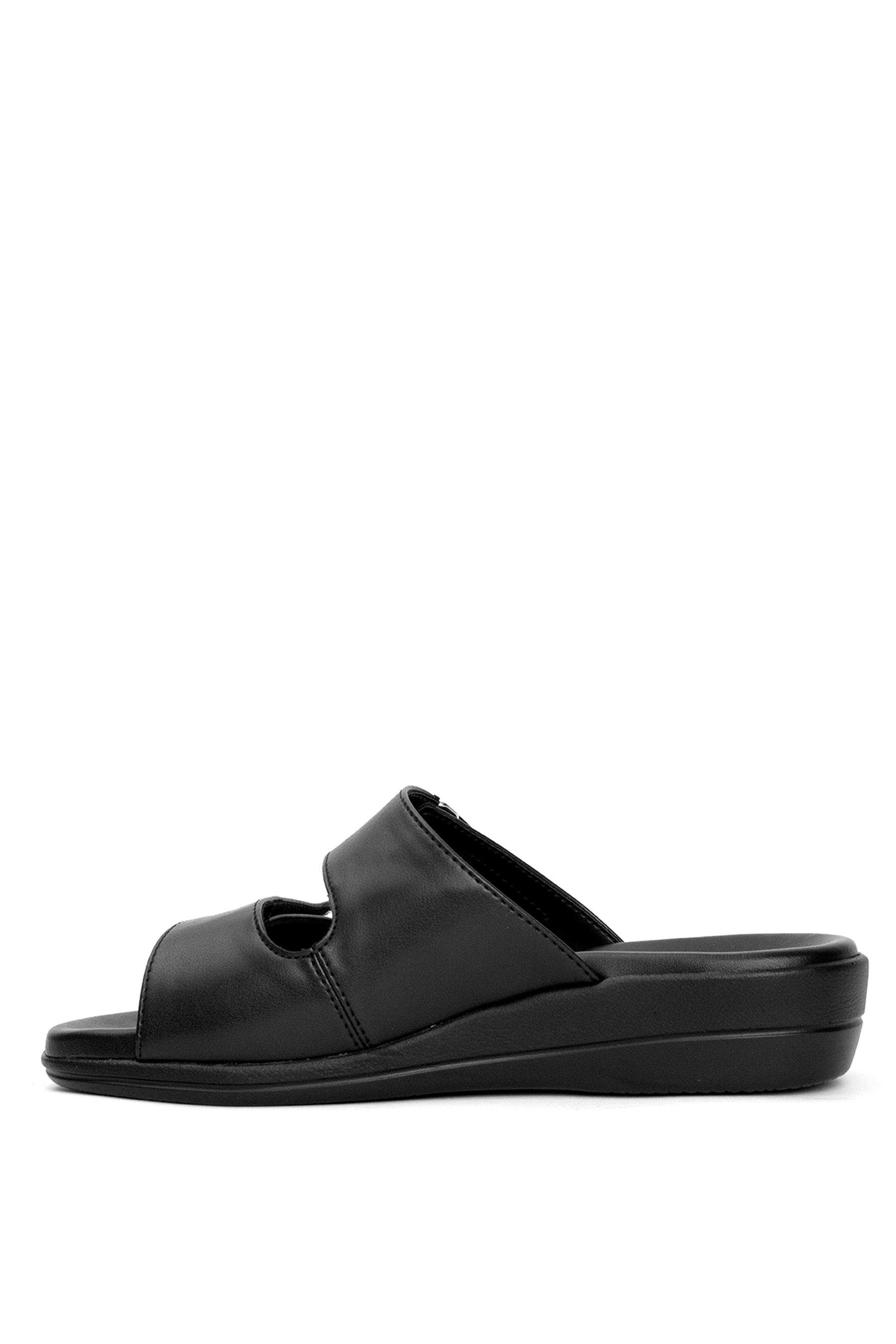 Ceyo 9863-1 Kadın Düz Terlik Siyah