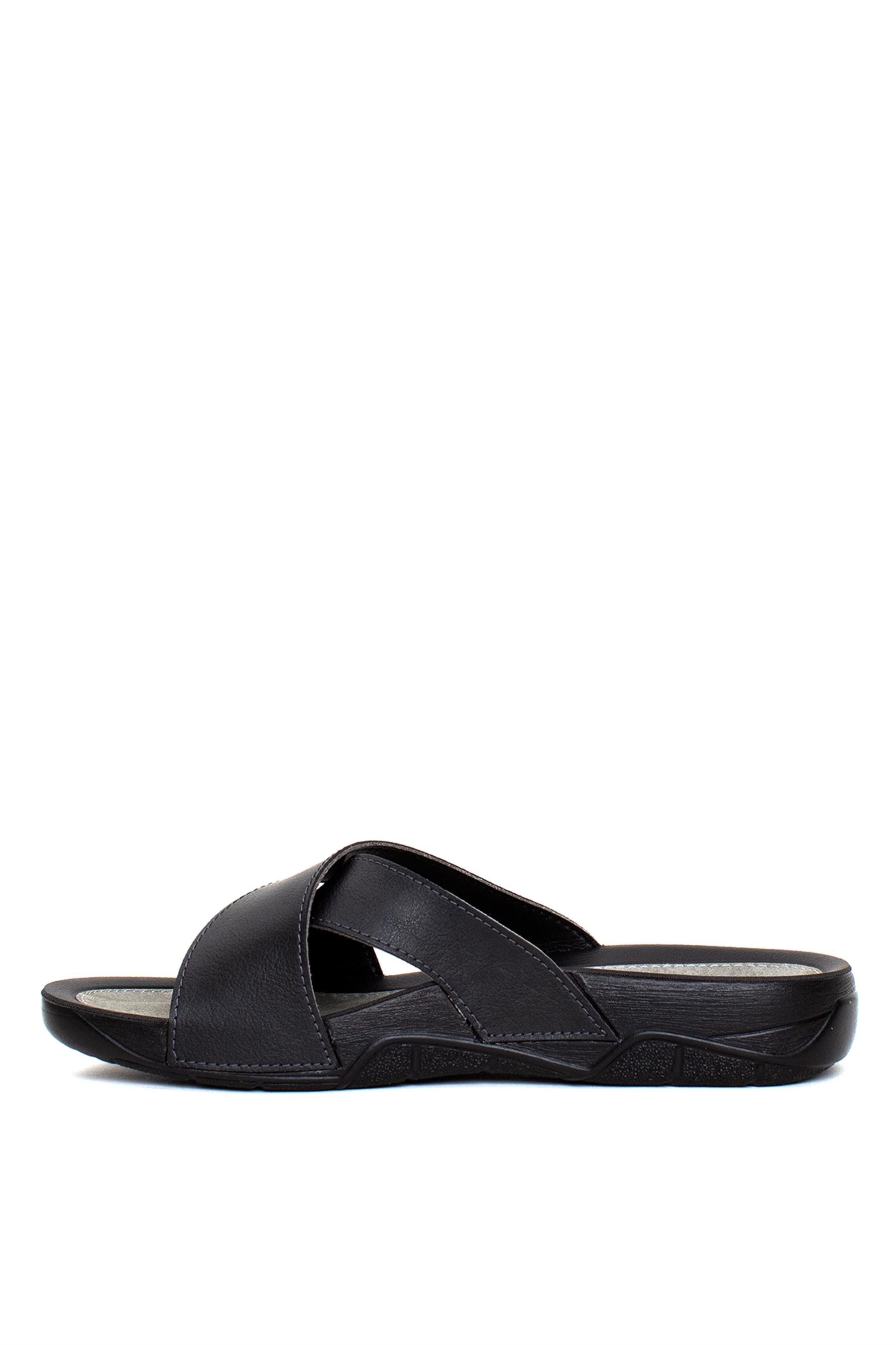 Ceyo 9877 Erkek Düz Terlik Siyah