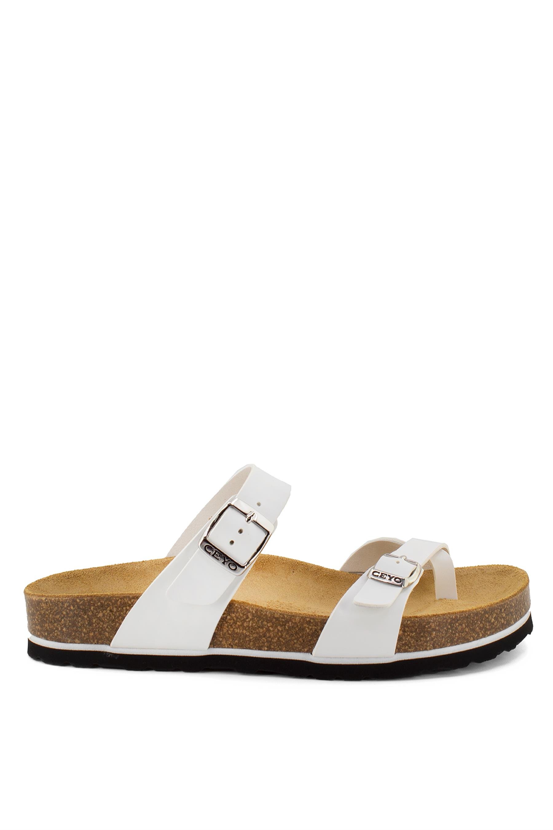 Ceyo 9910-Z34 Kadın Terlik Beyaz