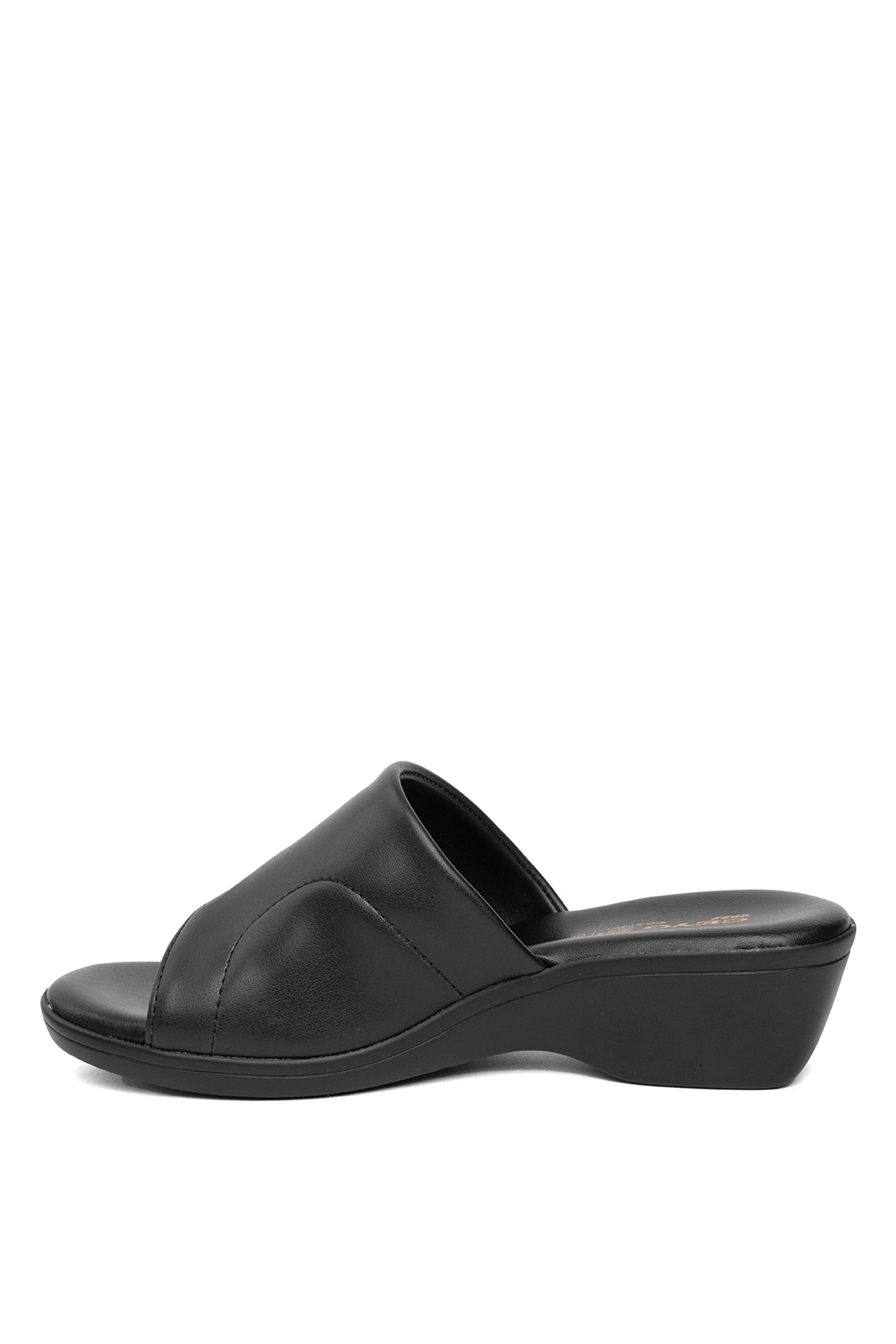 Ceyo 9922-18 Kadın Dolgu Topuk Terlik Siyah