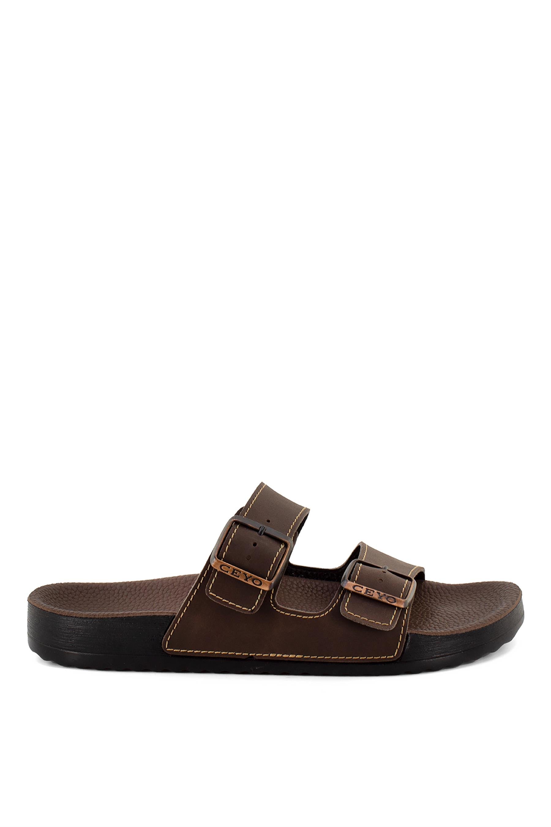 Ceyo Bahama-10 Erkek Terlik Kahverengi