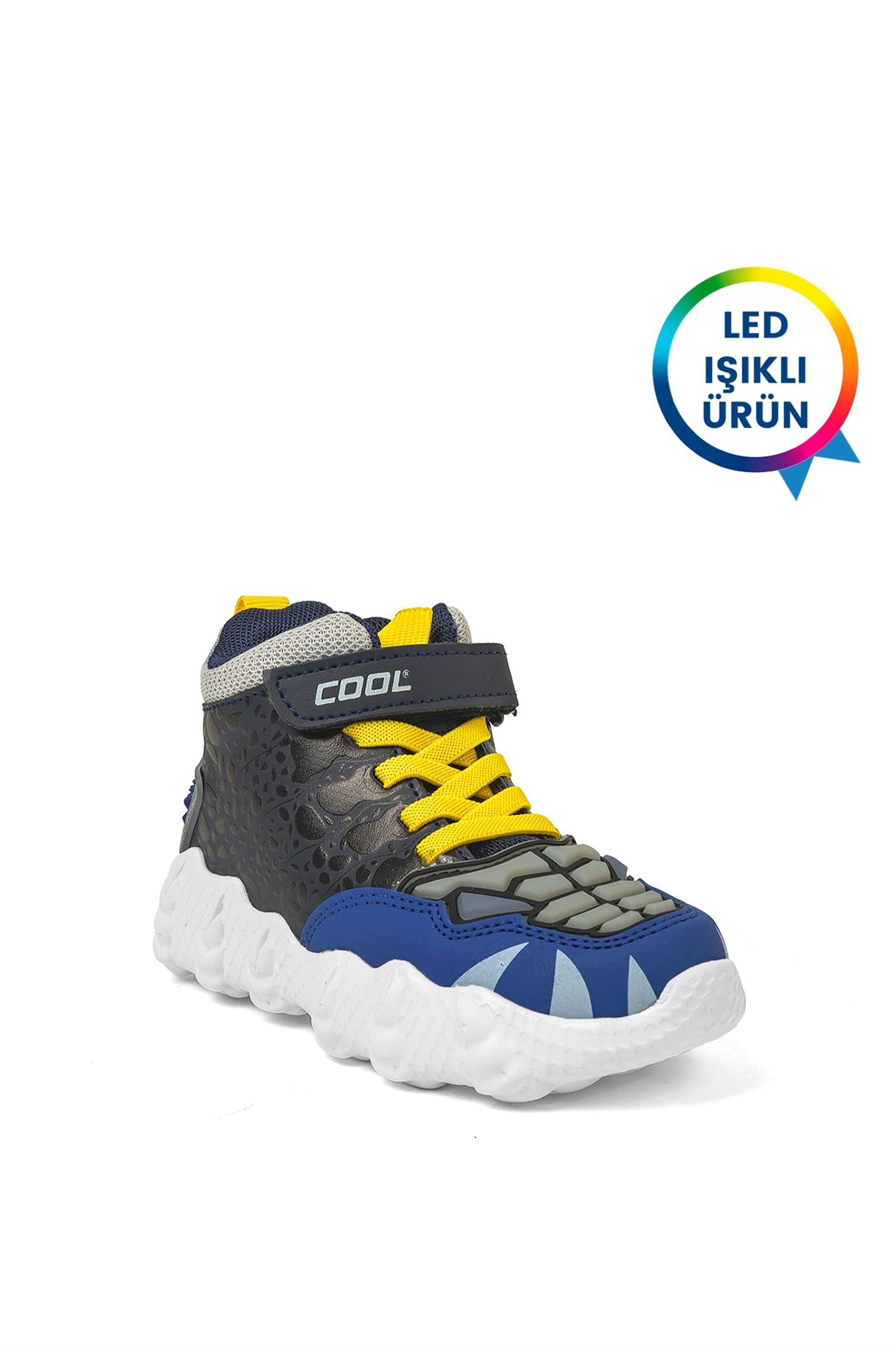 Cool Godzilla Patik Erkek Çocuk Işıklı Hi Sneaker Mavi