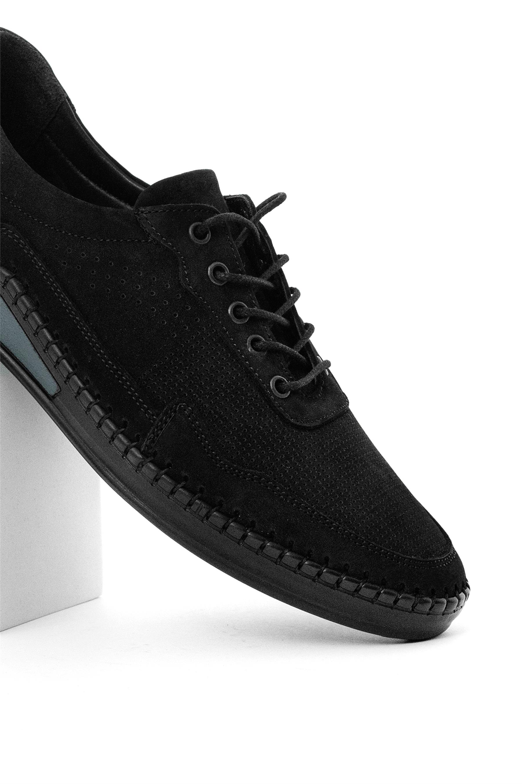 Elit 23YNbl1072N Erkek Hakiki Deri Günlük Ayakkabı Siyah