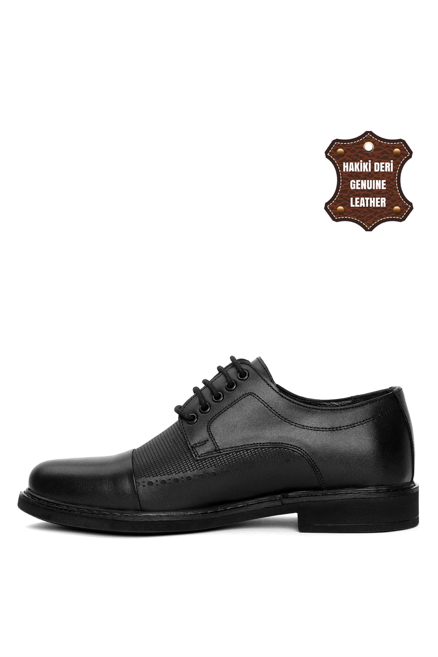 Elit 24YNbl988C Erkek Hakiki Deri Günlük Ayakkabı Siyah