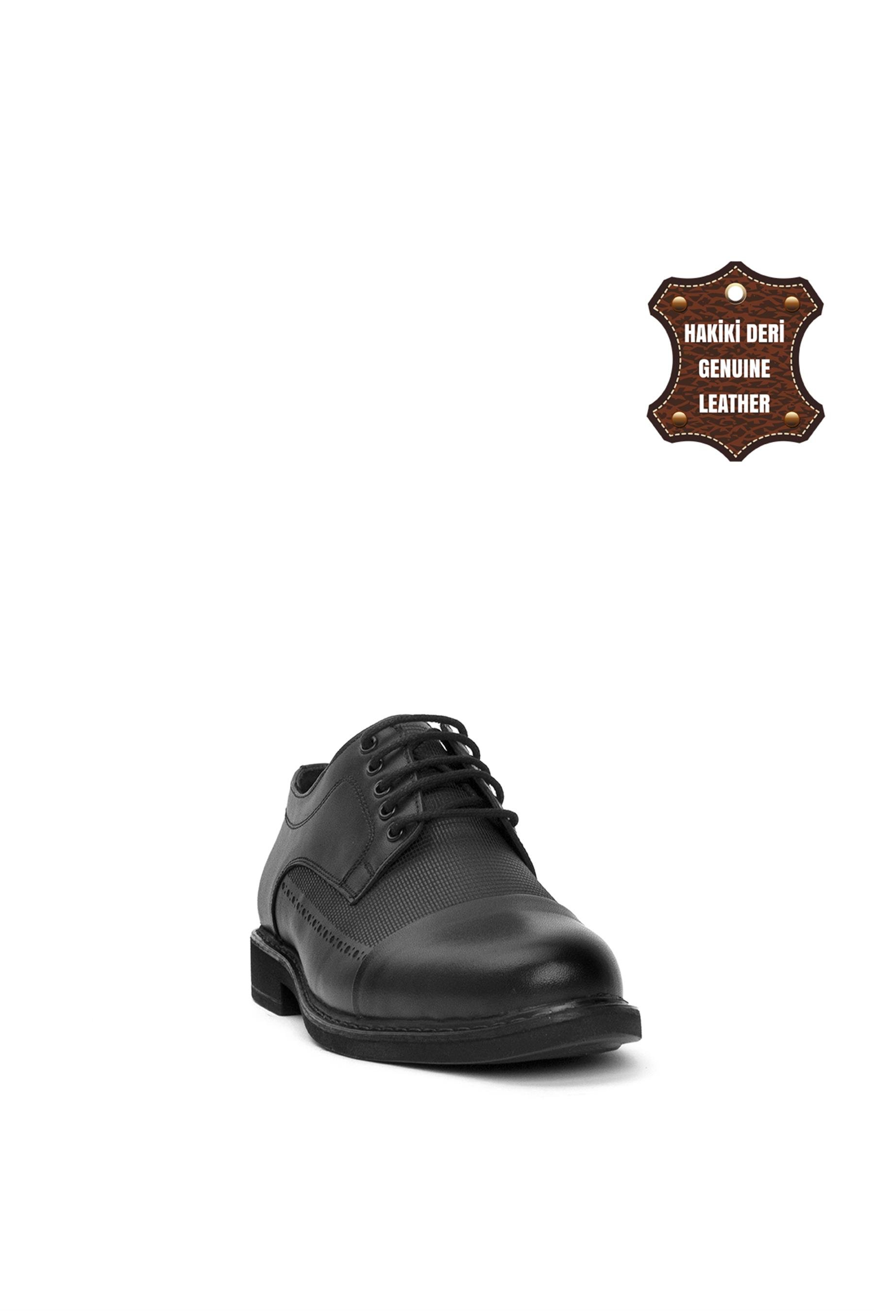 Elit 24YNbl988C Erkek Hakiki Deri Günlük Ayakkabı Siyah