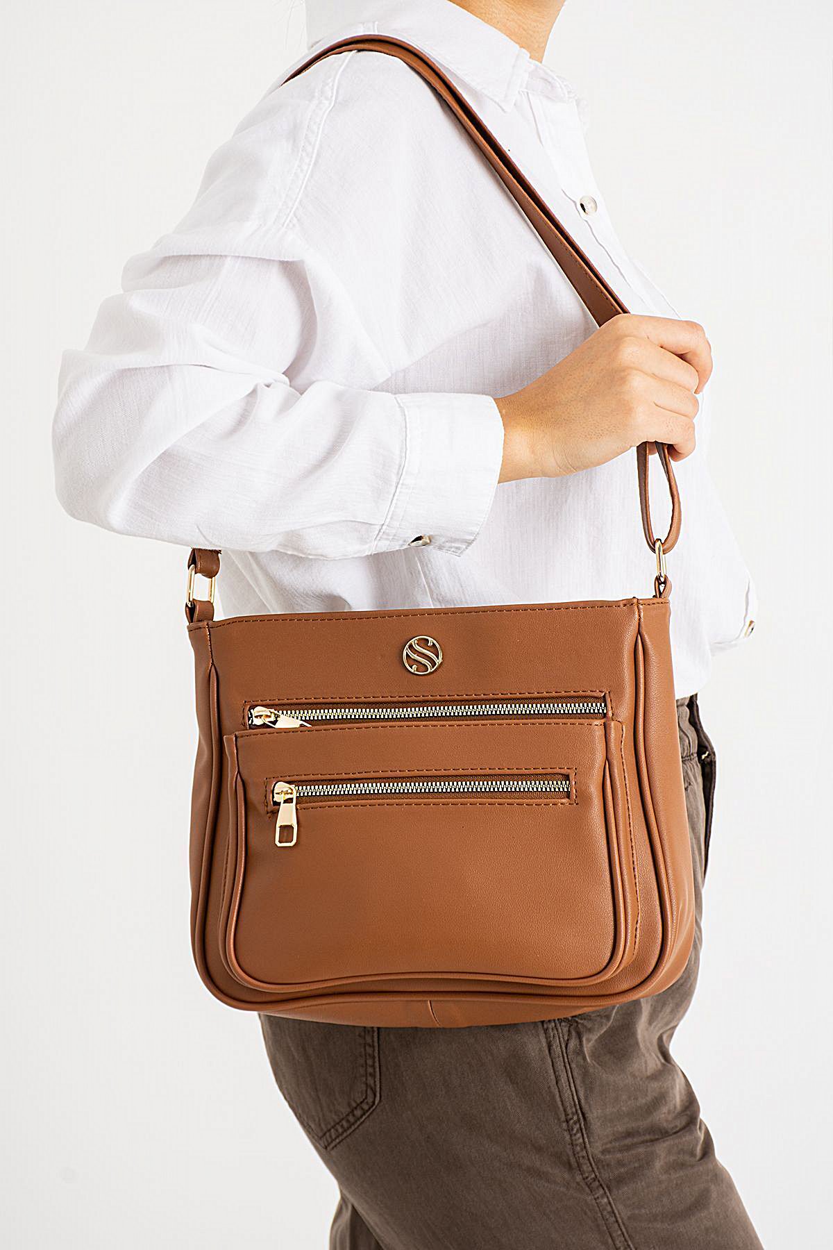 Elit 25KSNM1399 Kadın Omuz Çantası Taba