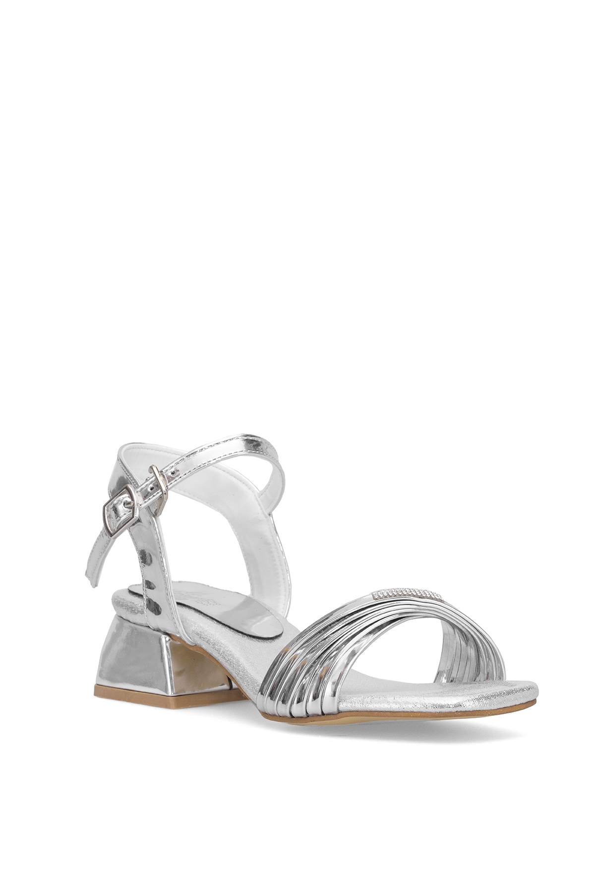 Elit ASK-F-40-25Y Filet Kız Çocuk Abiye Ayakkabı Gümüş