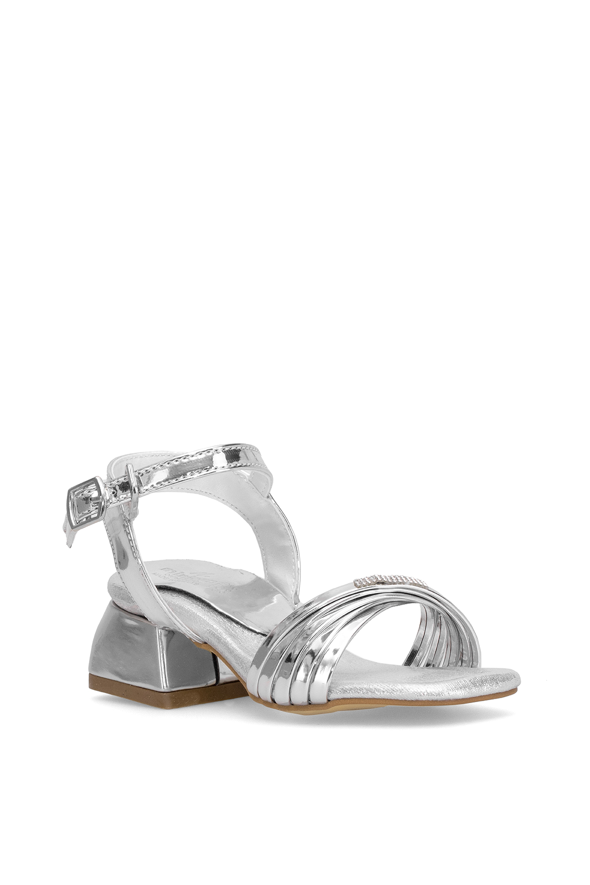 Elit ASK-P-40-25Y Patik Kız Çocuk Abiye Ayakkabı Gümüş