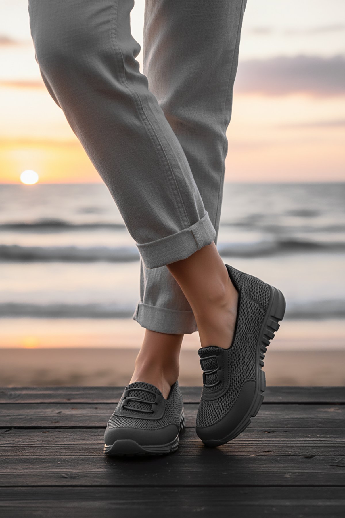 Elit ASPRF04 Kadın Casual Ayakkabı Füme