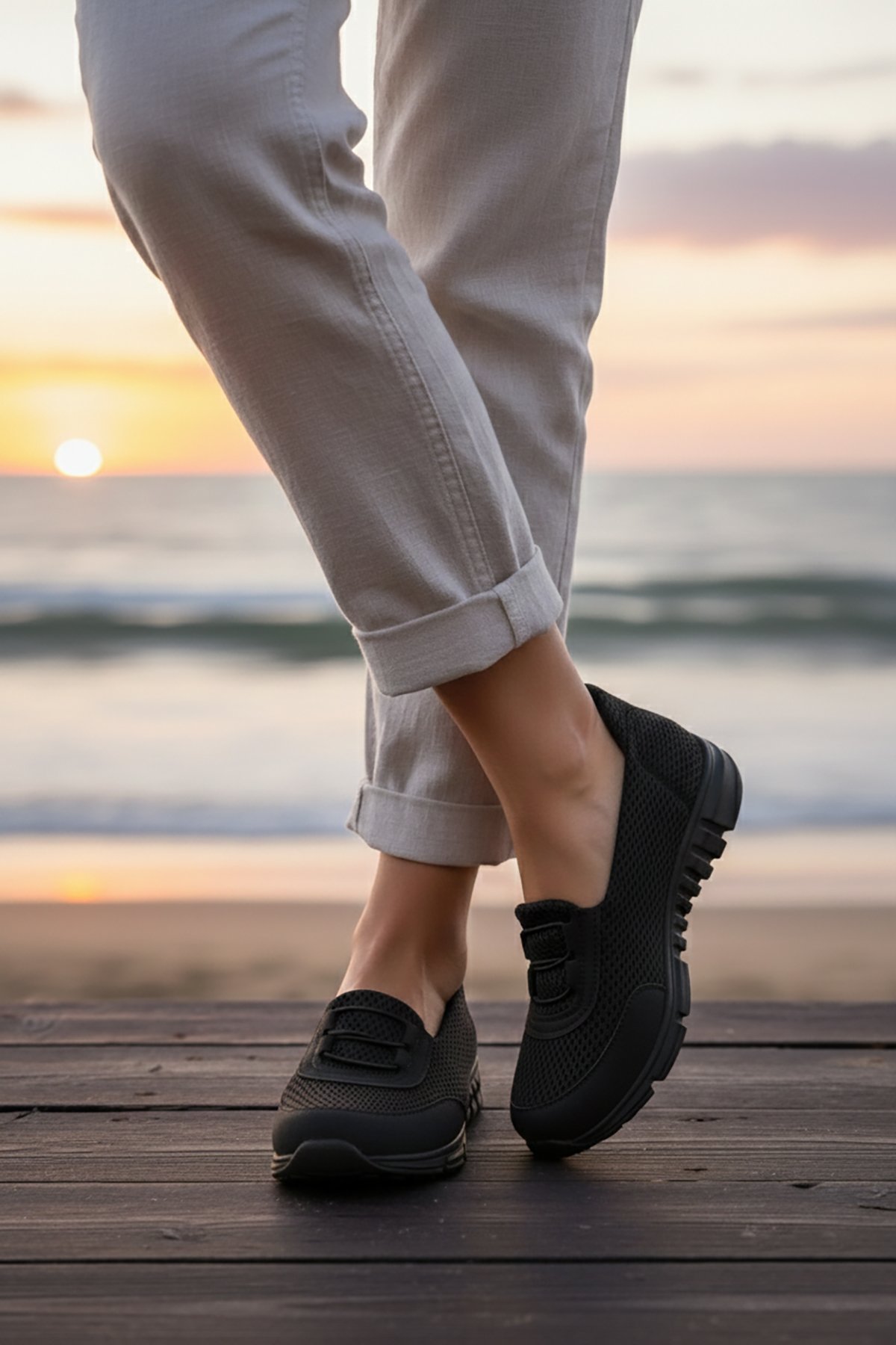 Elit ASPRF04 Kadın Casual Ayakkabı Siyah