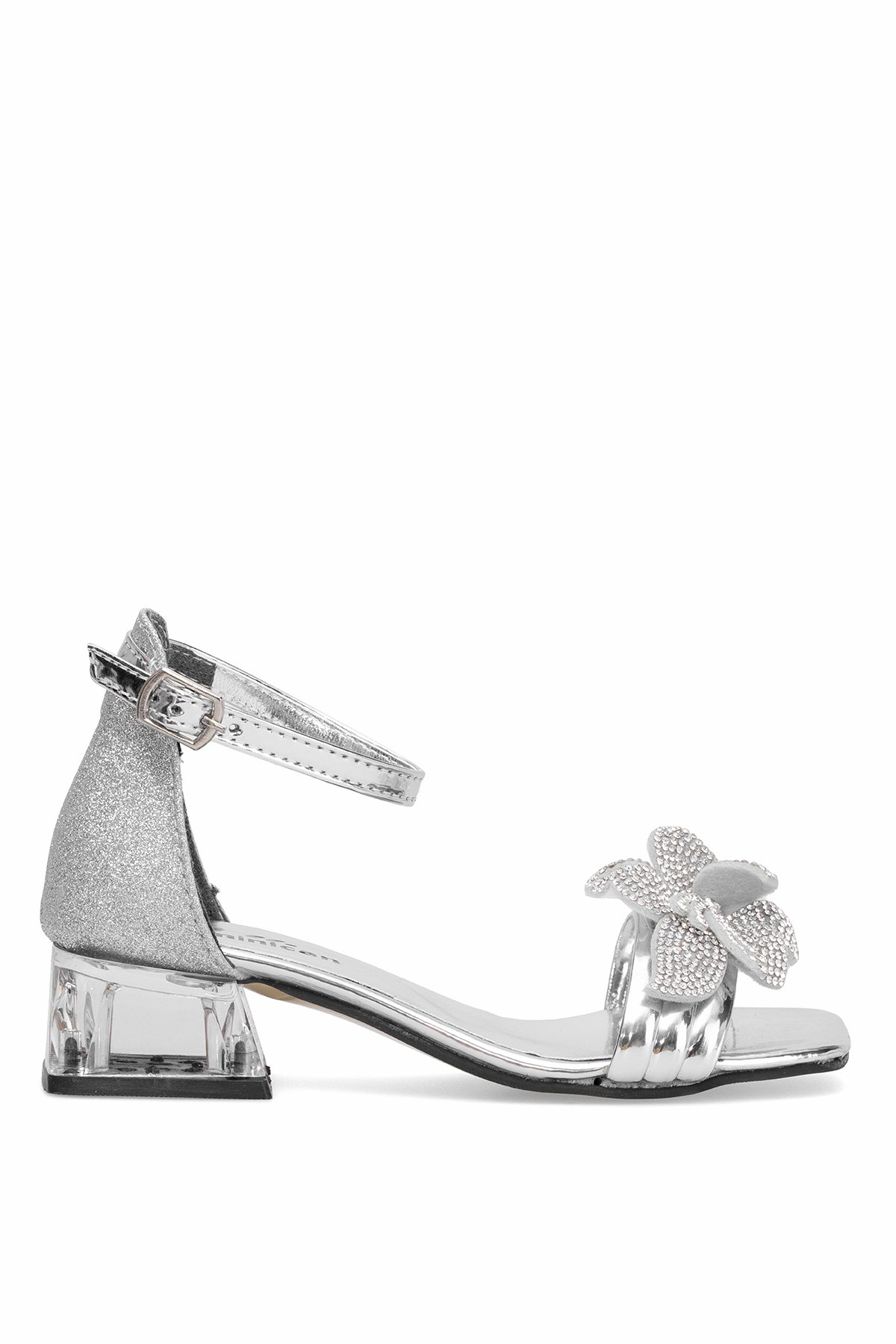 Elit BR-F-105-25Y Filet Kız Çocuk Abiye Ayakkabı Gümüş