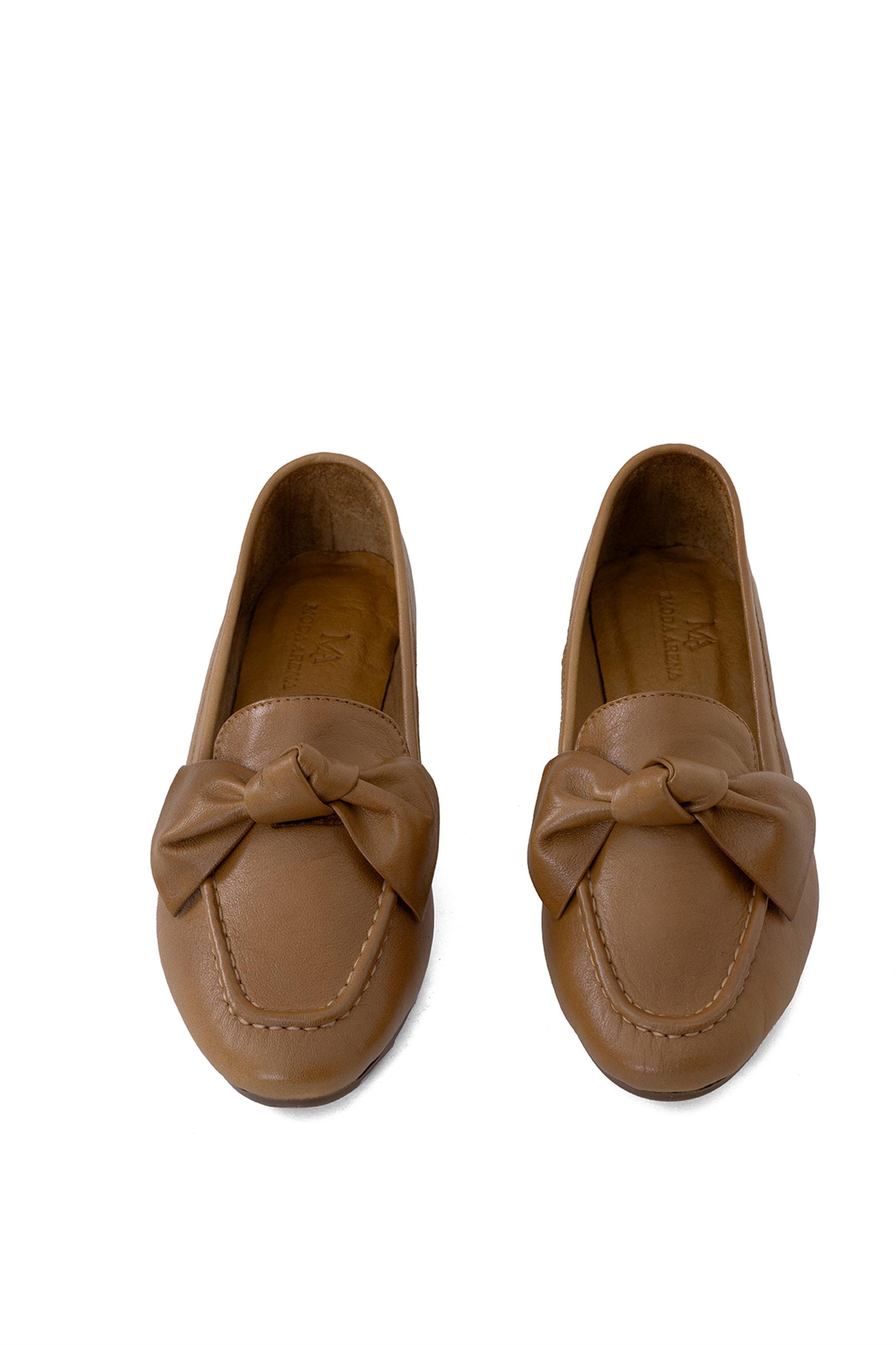 Elit Brk108C Kadın Hakiki Deri Babet Taba