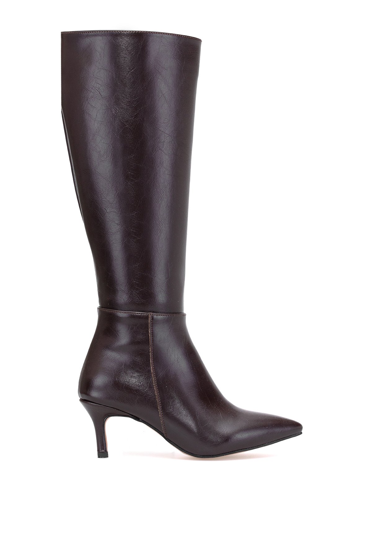 Elit Brk612C Kadın Topuklu Çizme Kahverengi