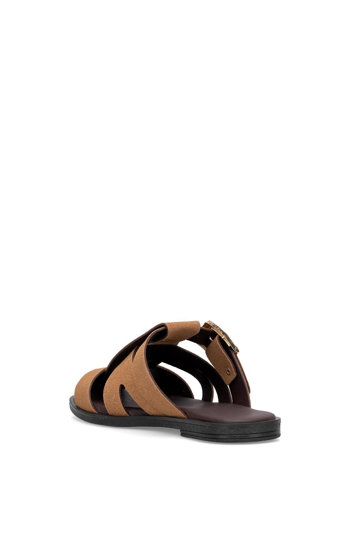 Elit BTSS03 Kadın Düz Terlik Camel