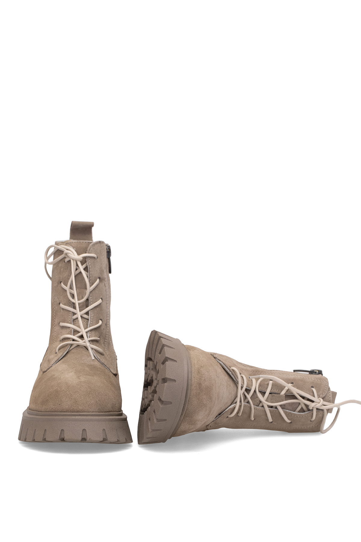 Elit Dravelle Kadın Hakiki Süet Deri Klasik Bot Vizon