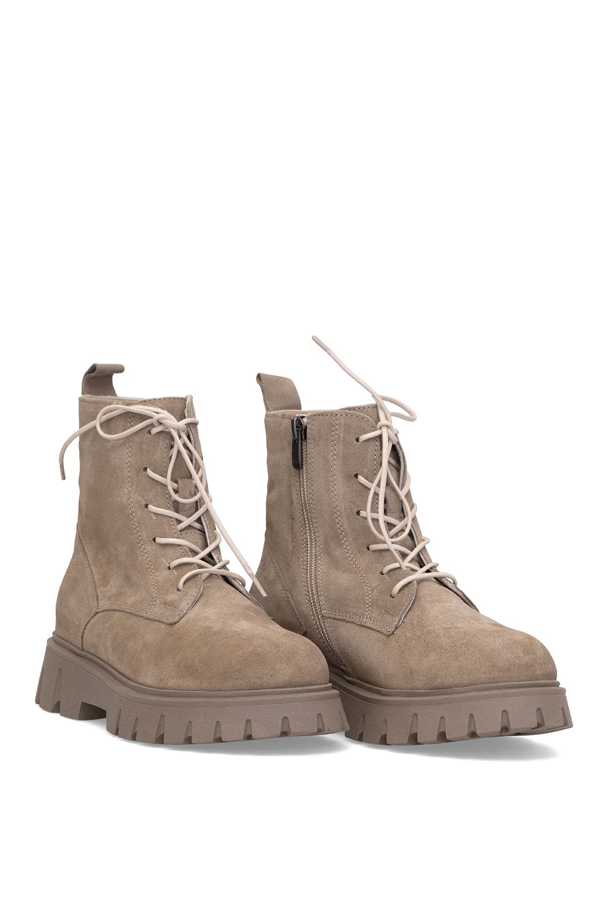 Elit Dravelle Kadın Hakiki Süet Deri Klasik Bot Vizon