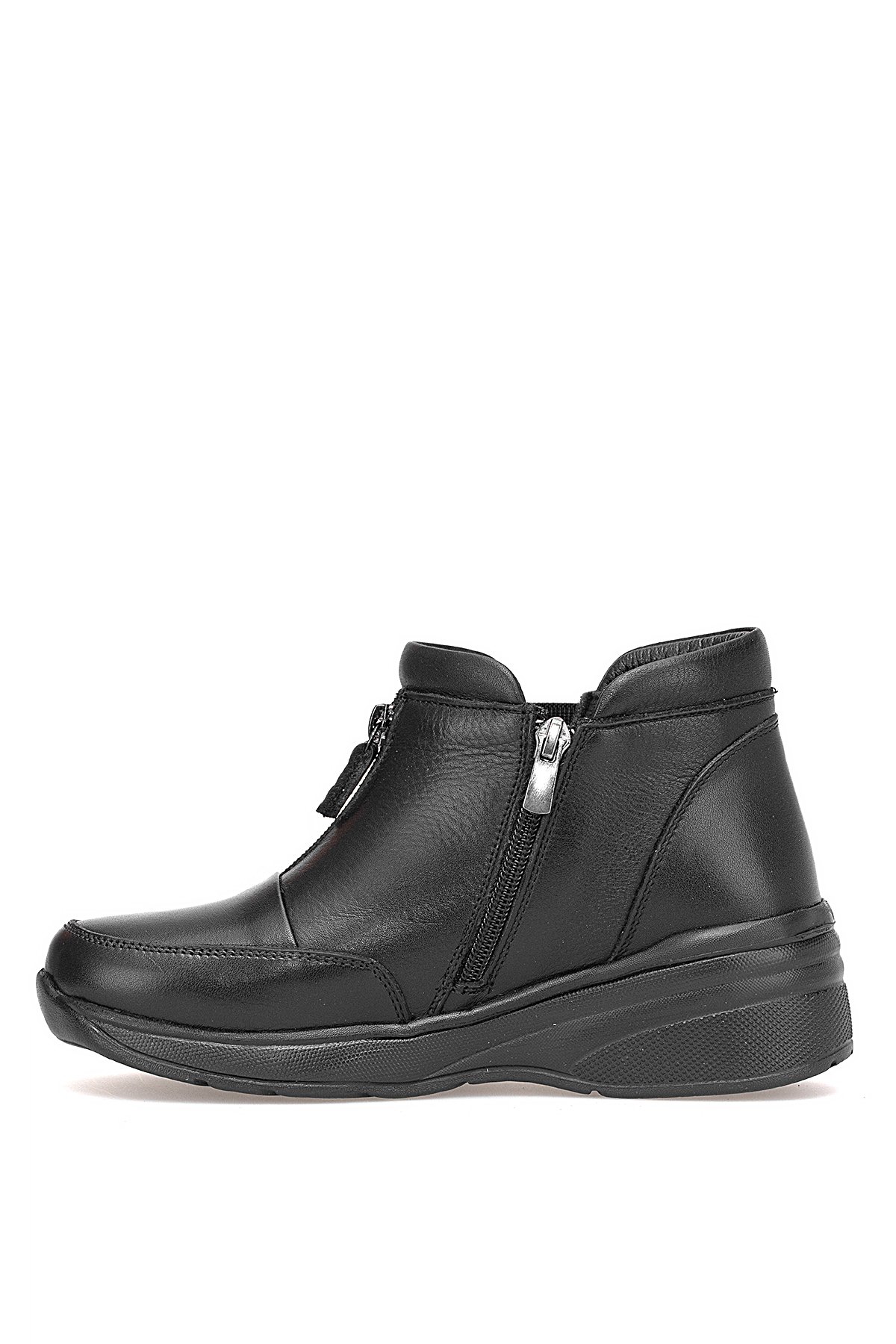 Elit ERLPLV1526-D-F Kadın Hakiki Deri Düz Bot Siyah