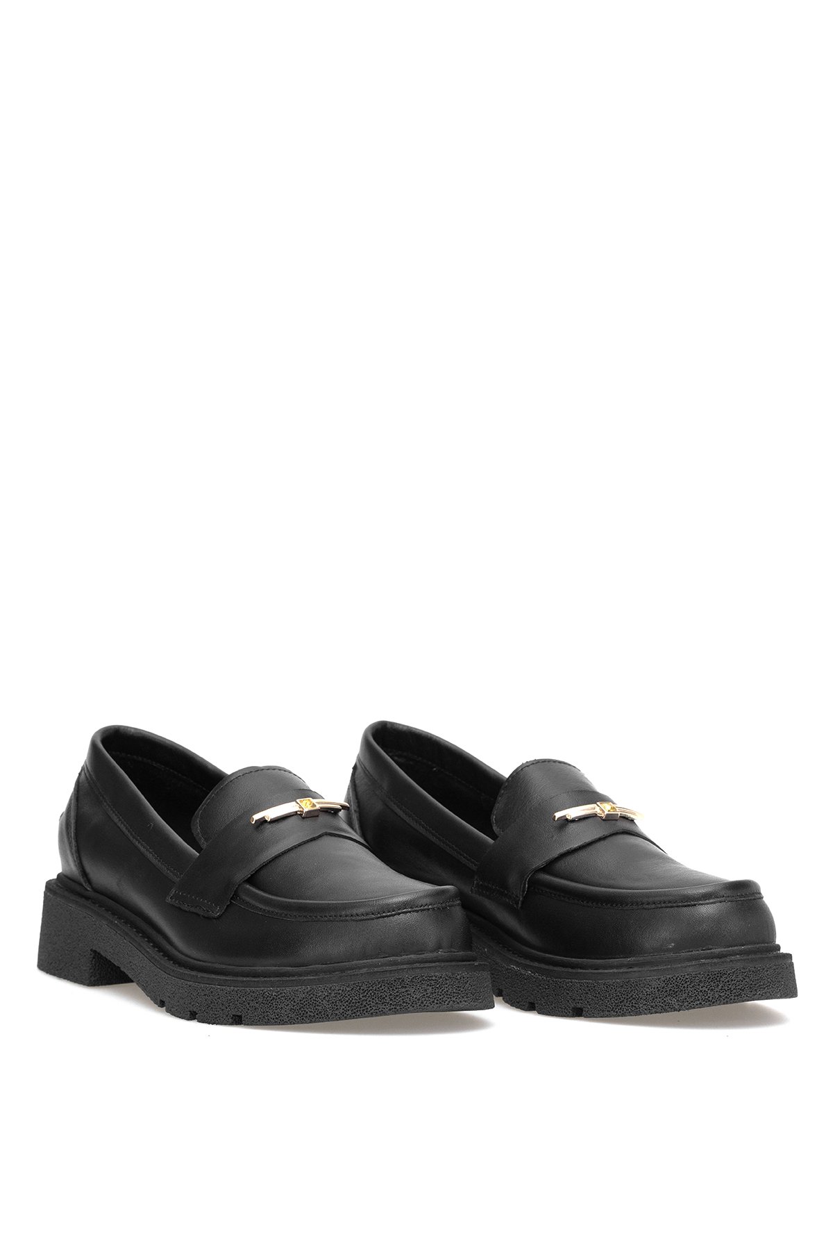 Elit Genevra Kadın Hakiki Deri Casual Ayakkabı Siyah