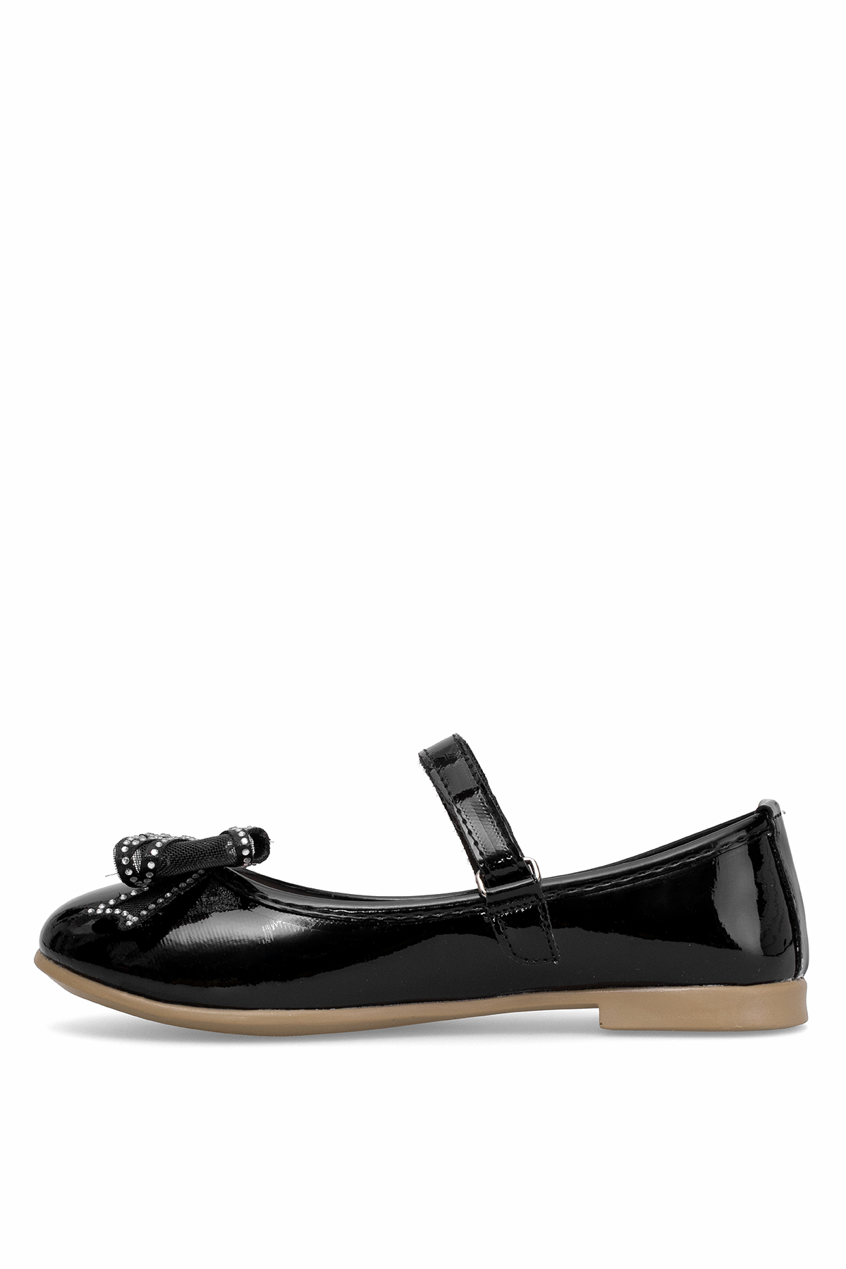 Elit HY-F-10003-25Y Filet Kız Çocuk Babet Siyah