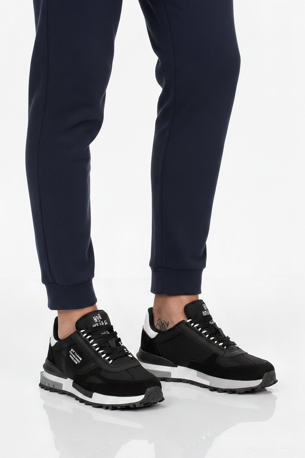 Elit IKZ8089 Erkek Klasik Sneaker Siyah - Beyaz